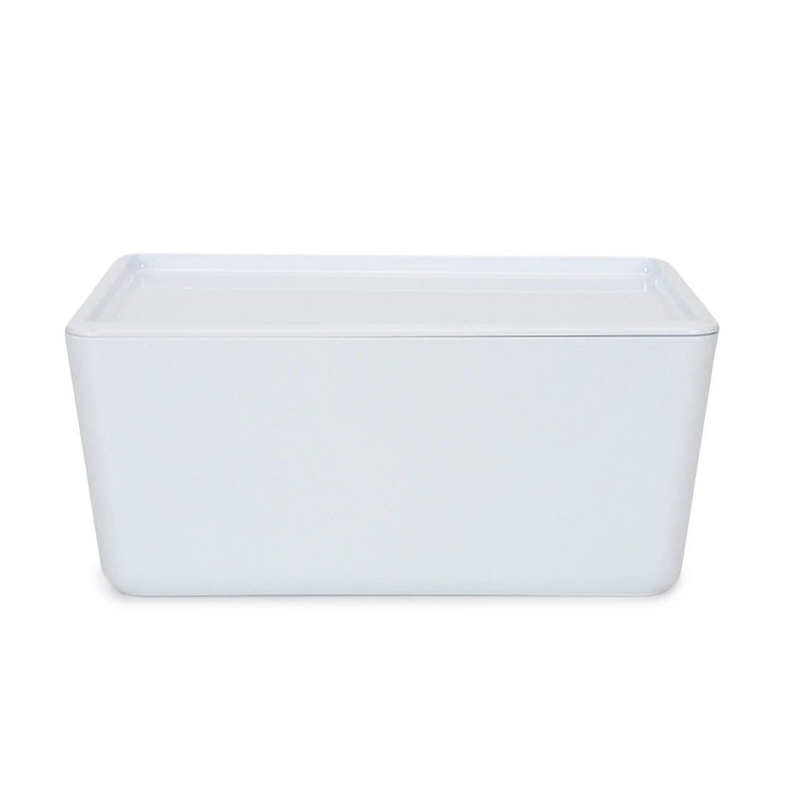 2 4L Smooth and Shiny Plastic Tub - White, 2 of 8