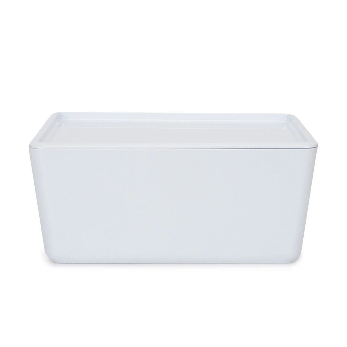 2 4L Smooth and Shiny Plastic Tub - White, 2 of 8