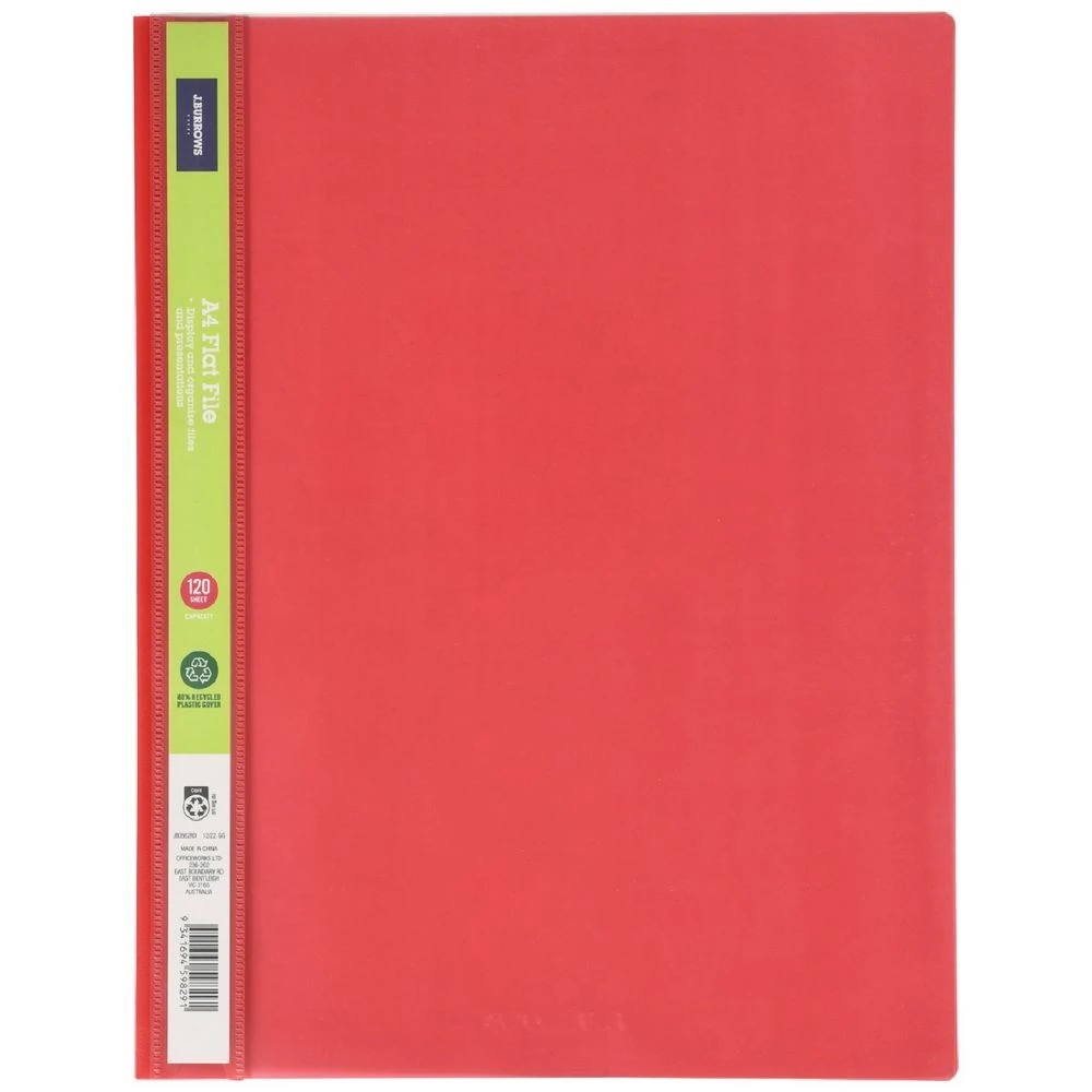 1 J.Burrows A4 Flat File Red, 1 of 3