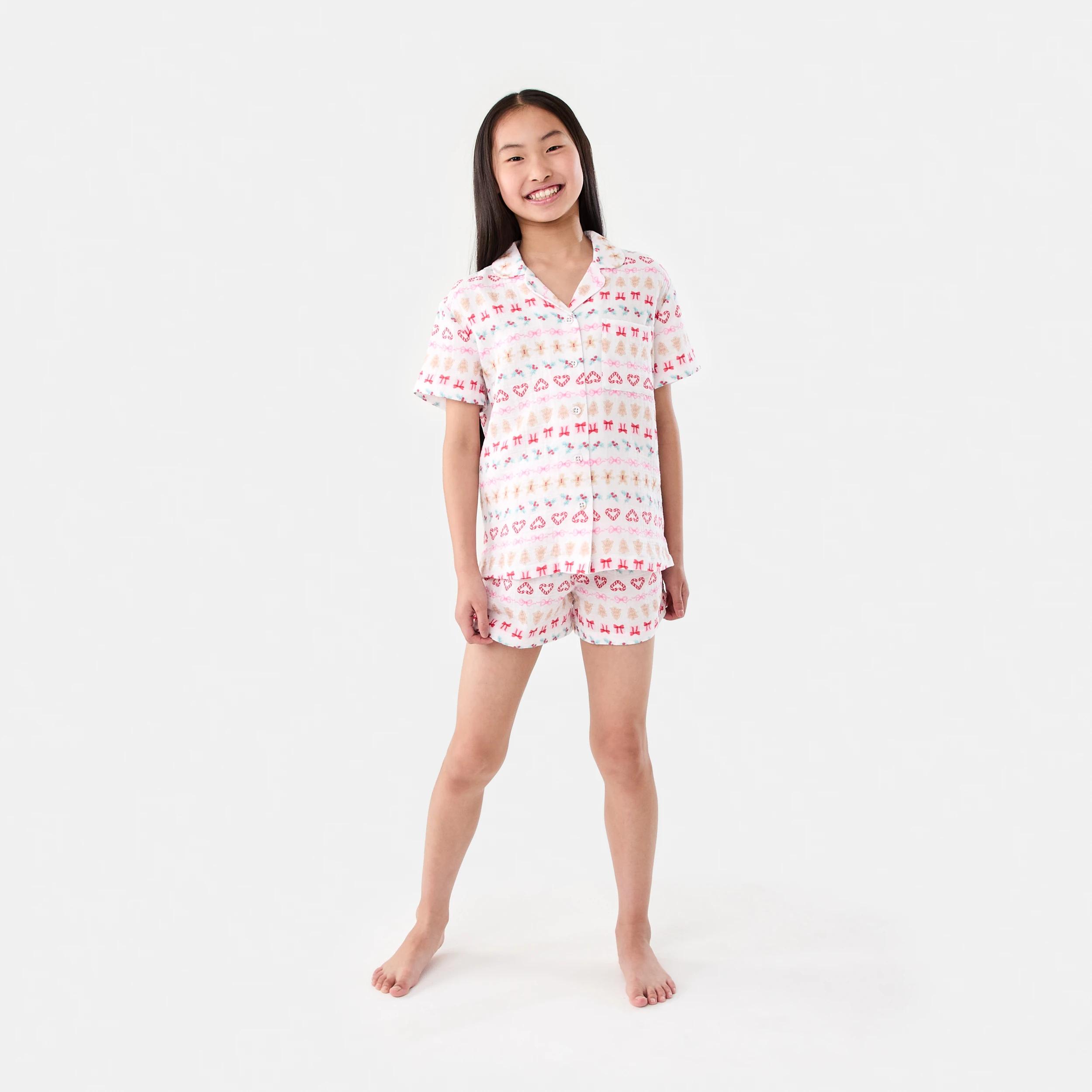 1 Christmas Woven Pyjama Set Wht Xmas, 1 of 9