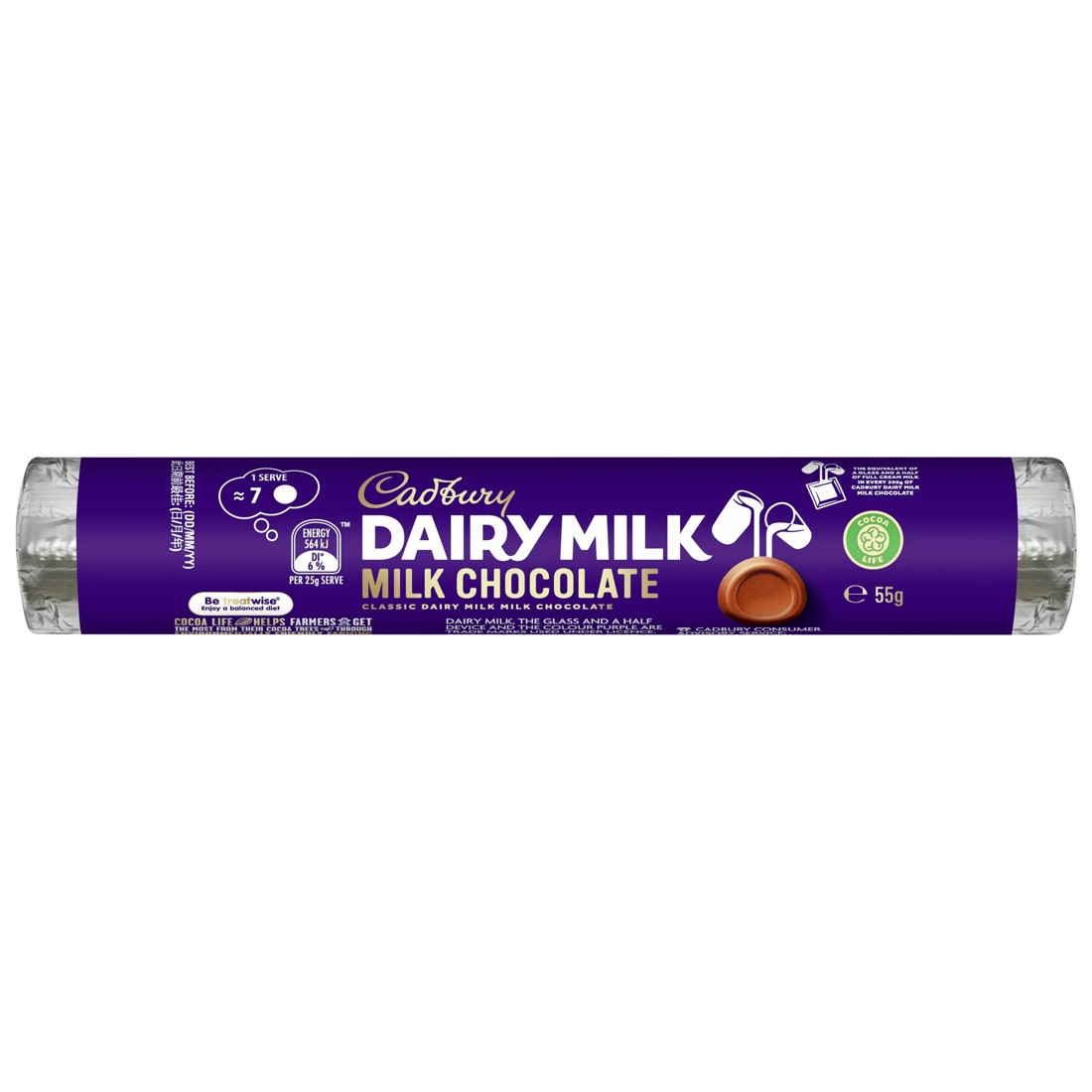 1 Cadbury Dairy Milk Chocolate Rolls 55g, 1 of 3