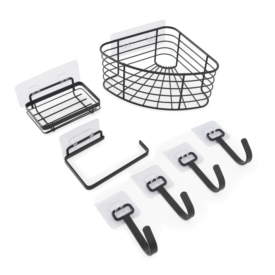 4 Adhesive Bathroom Accessory Set, 4 of 9