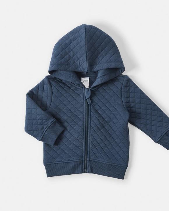 Quilted Zip Hoodie
