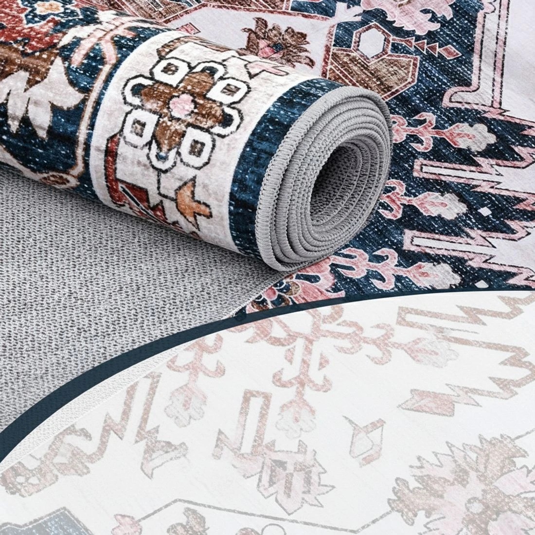 4 Artiss Floor Rug 240x340cm Large Washable Persian Area Rug Living Room - Blue, 4 of 9