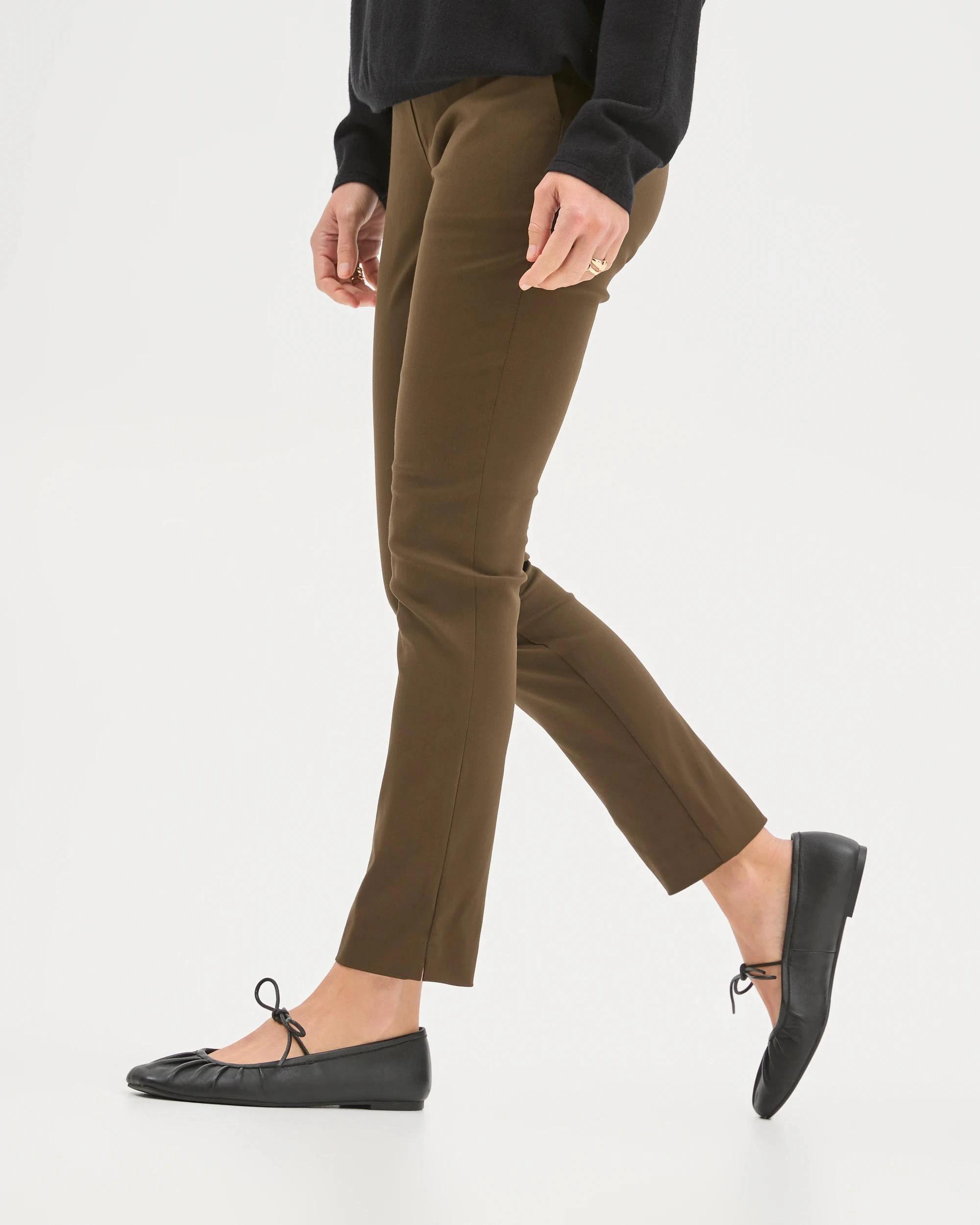 4 Preview Carrie Bengaline Ankle Length Pants DARK OLIVE, 4 of 6