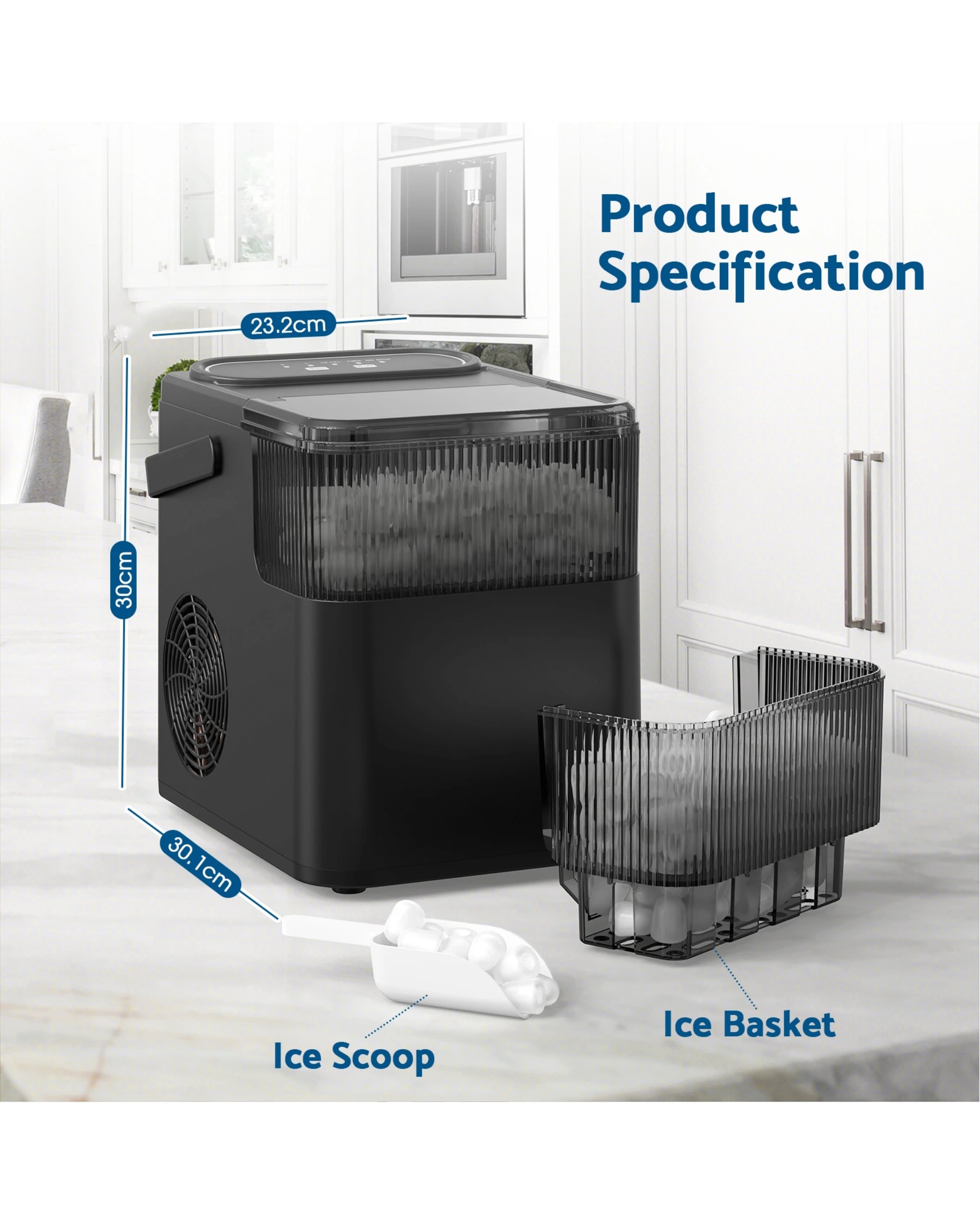 7 Advwin 12KG Portable Ice Maker w/ Self-cleaning Black, 7 of 7