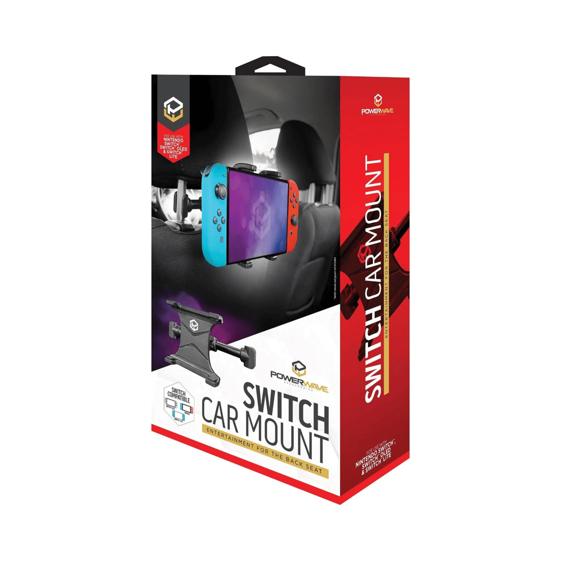 1 Powerwave Car Mount for Nintendo Switch - Black, 1 of 4