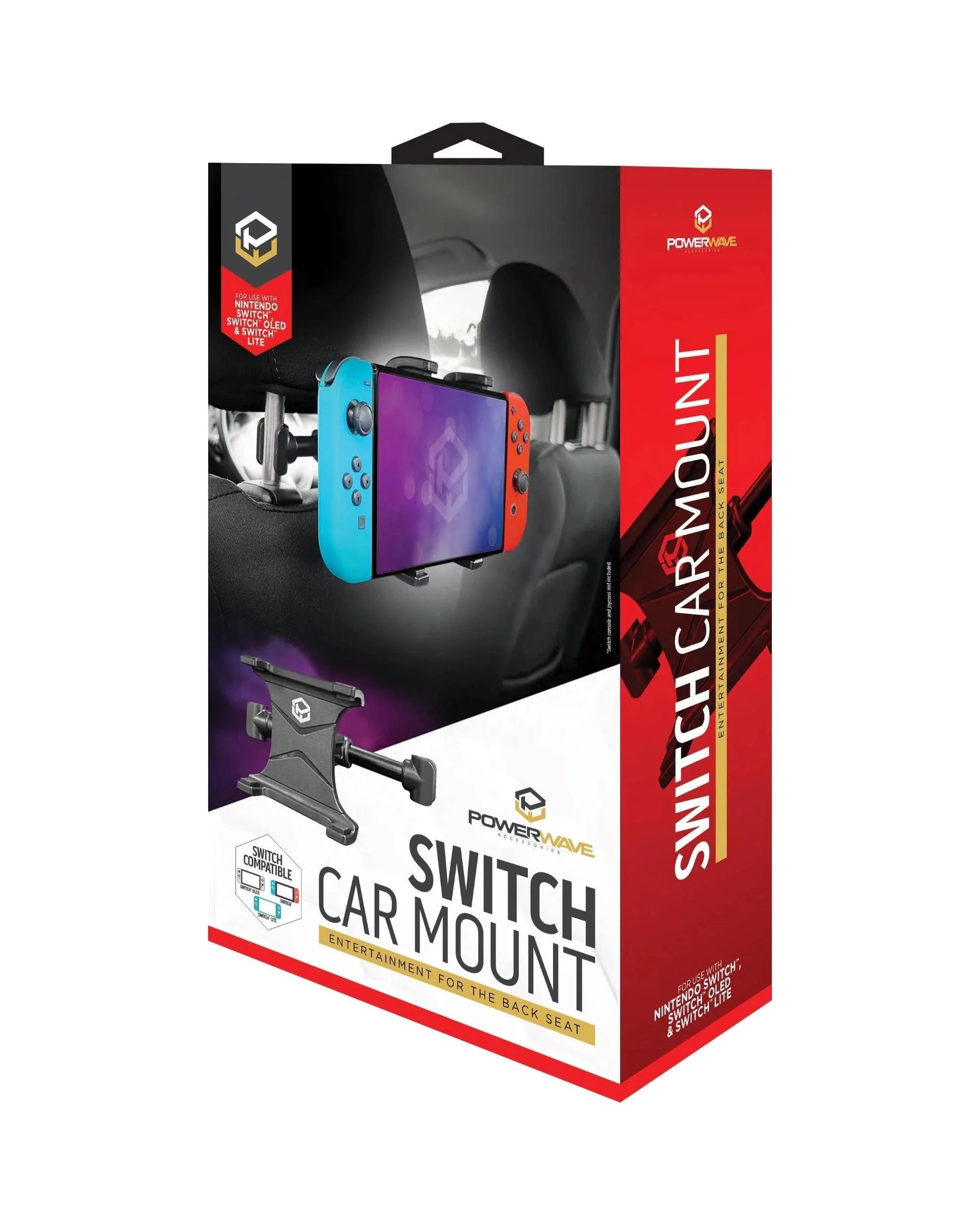 1 Powerwave Car Mount for Nintendo Switch - Black, 1 of 4