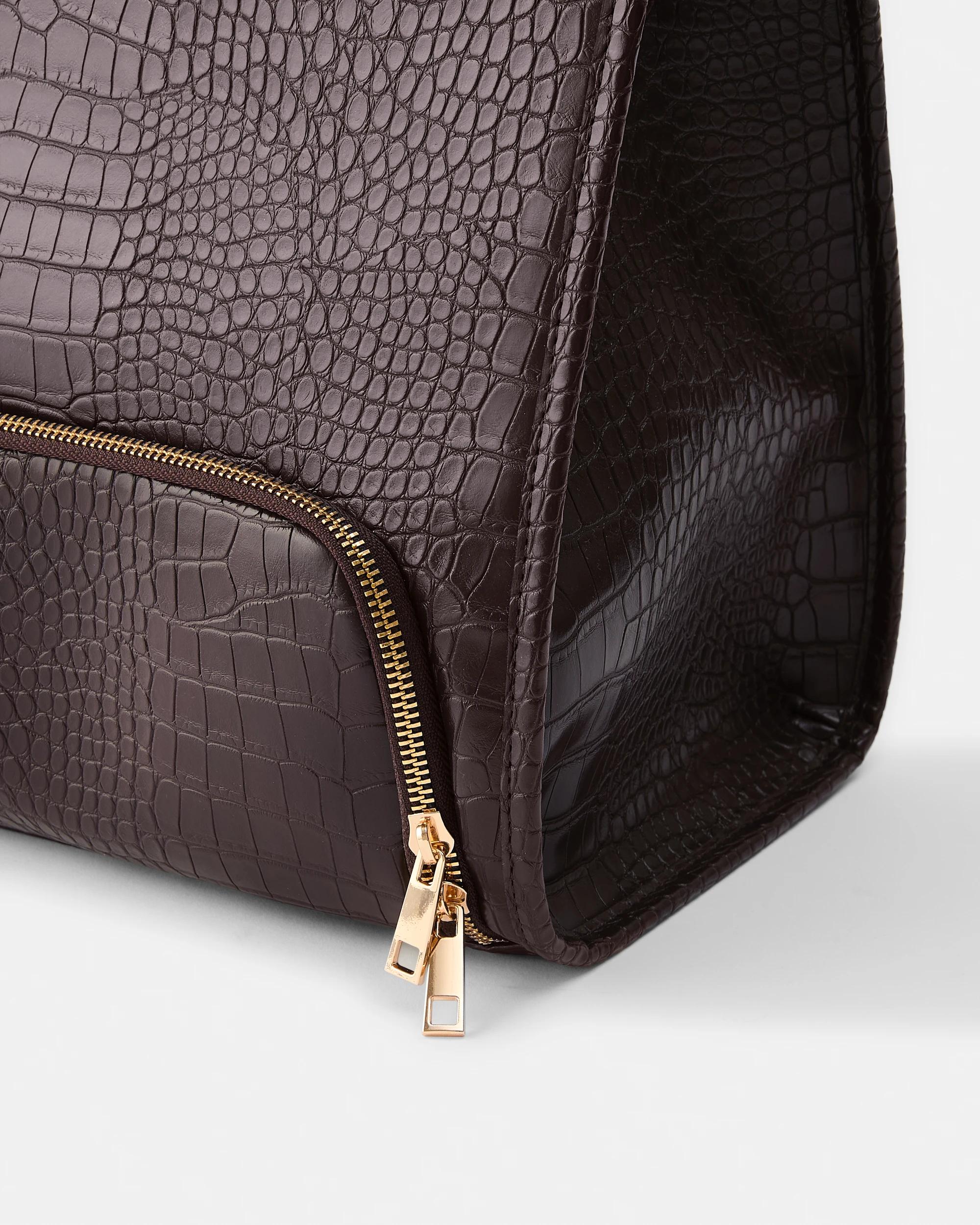 7 2-in-1 Work Tote Bag Deep Fudge, 7 of 10