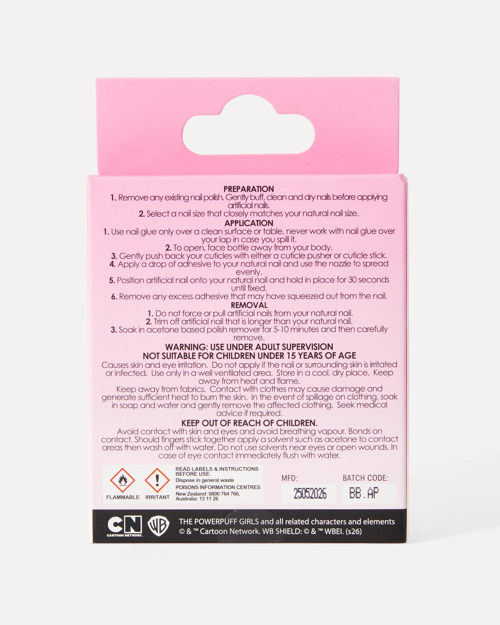 4 The Powerpuff Girls 24 Pack Artificial Nails with Adhesive - Stiletto Shape, Buttercup, 4 of 4