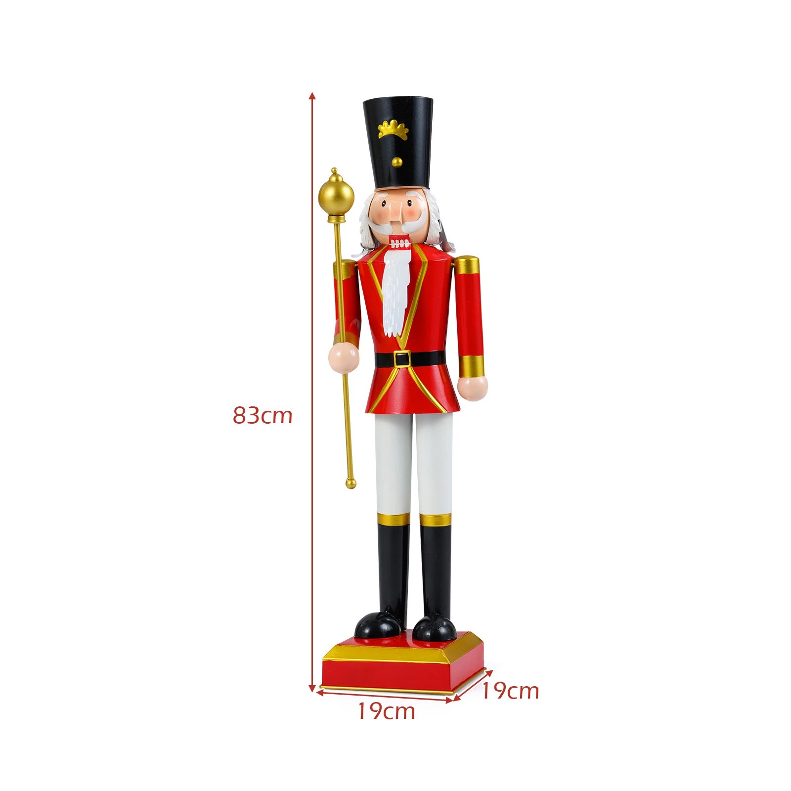 2 Costway 83cm Christmas Nutcracker Figure Xmas Indoor Outdoor Festival Decoration, 2 of 5