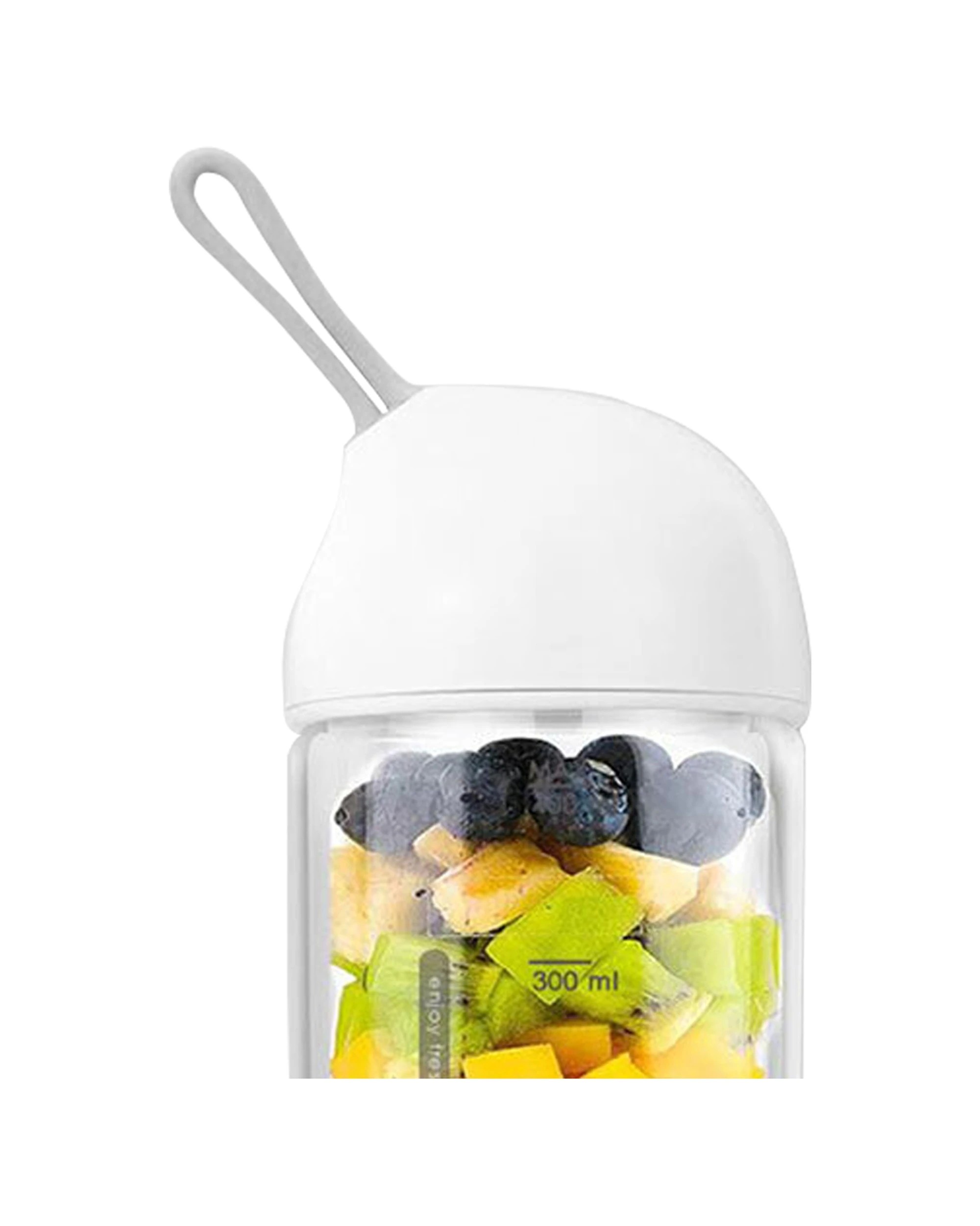 2 Sansai 400ml 22.5cm Portable Micro Usb Rechargeable To-go Glass Blender - White, 2 of 3