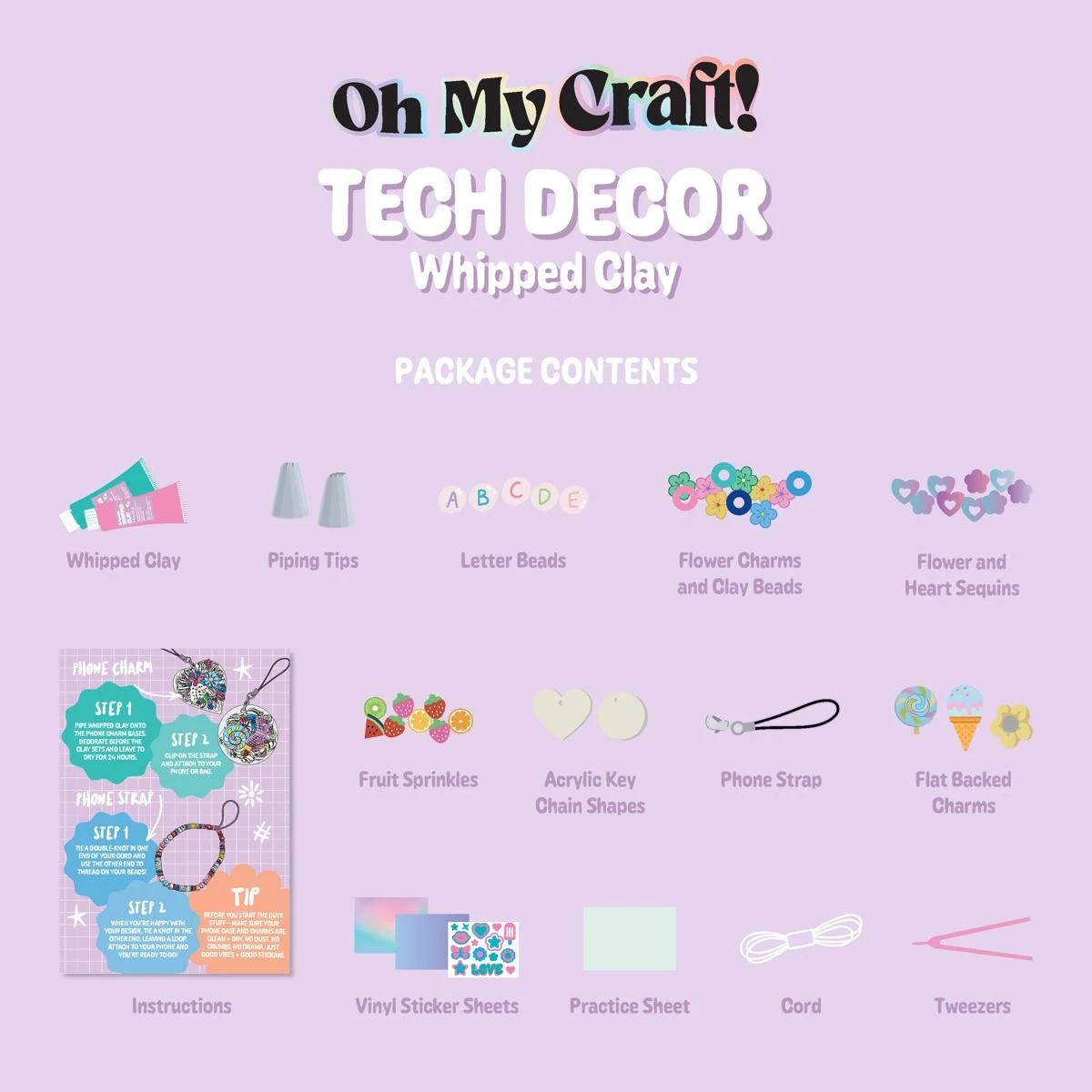 5 Oh My Craft! Tech Decor and Accessories Whipped Clay Kit, 5 of 9