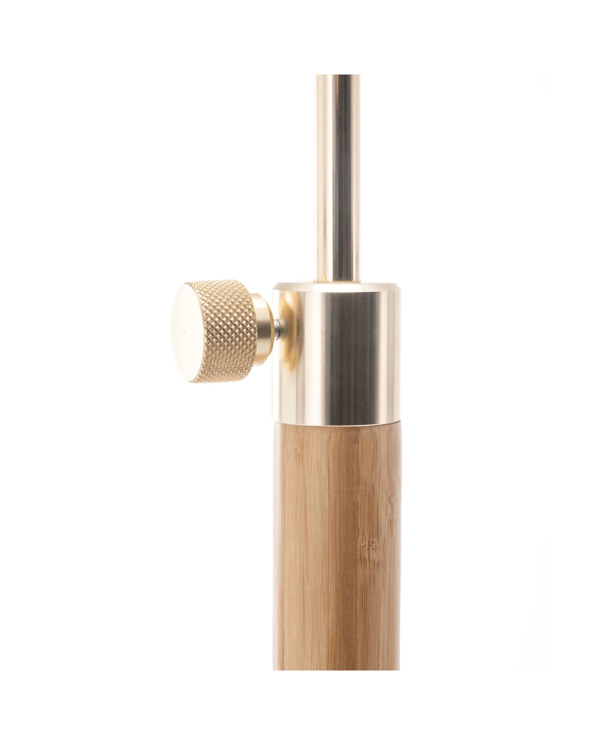 5 BR Home Adjustable Bamboo Tripod Floor Lamp with Linen Shade and Built-In Table, 5 of 9