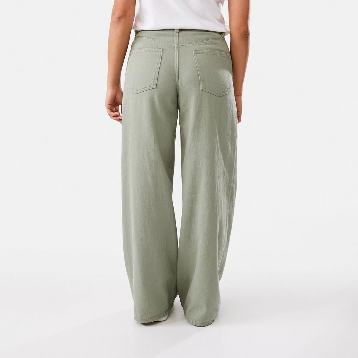 3 Lightweight Wide Leg Jeans Soft Khaki, 3 of 5
