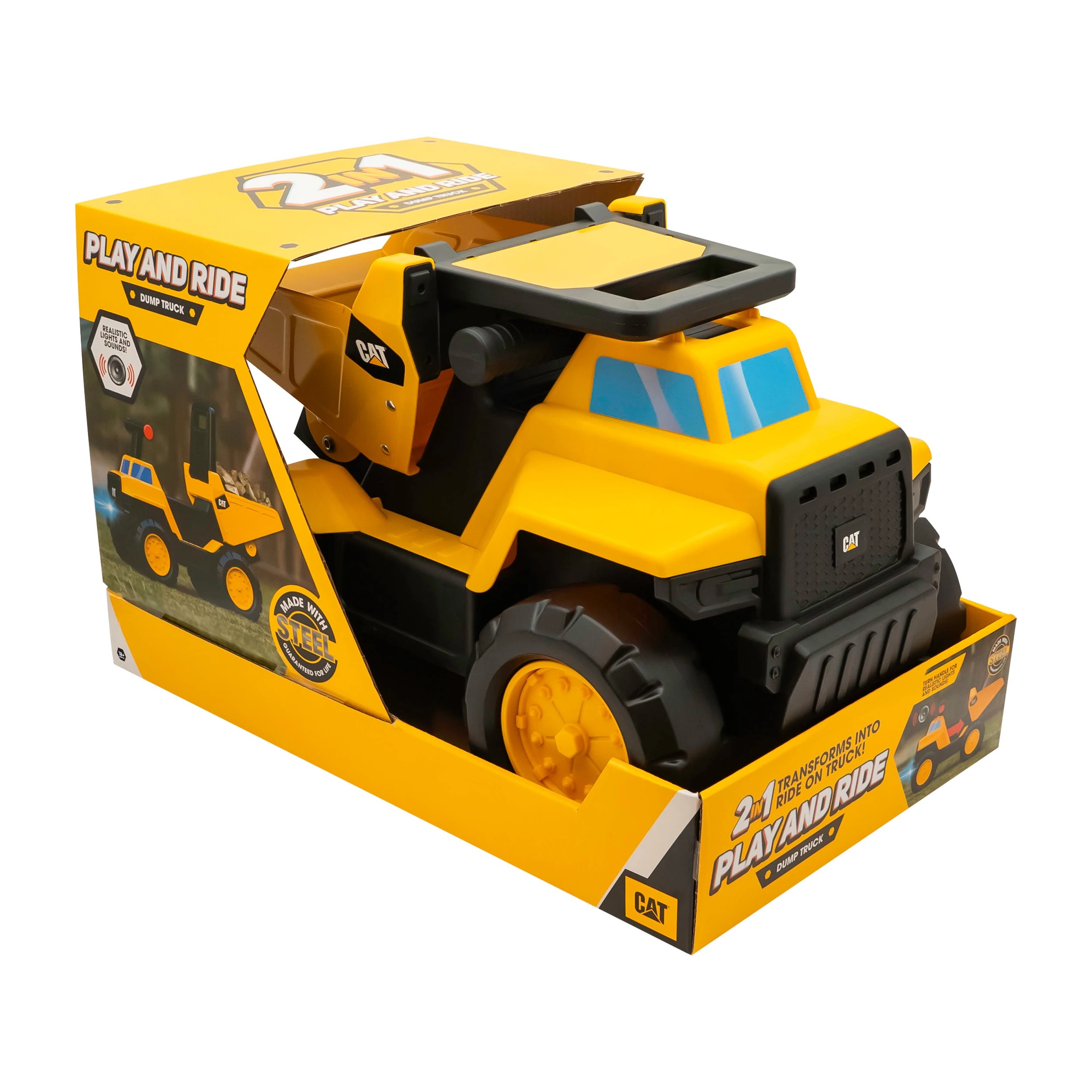 9 CAT Play and Ride Dump Truck - Yellow, 9 of 9