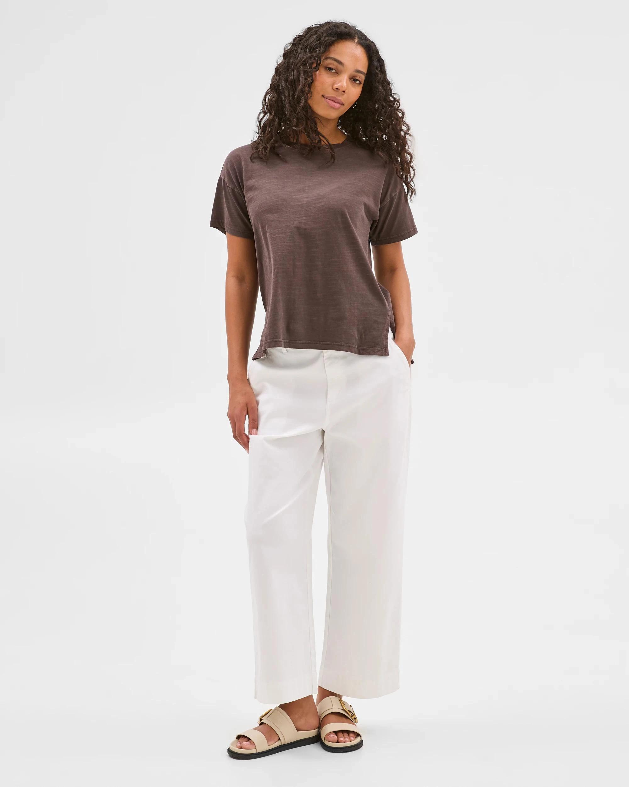 2 Target Australian Cotton Relaxed Slub T-Shirt BRUNETTE, 2 of 6