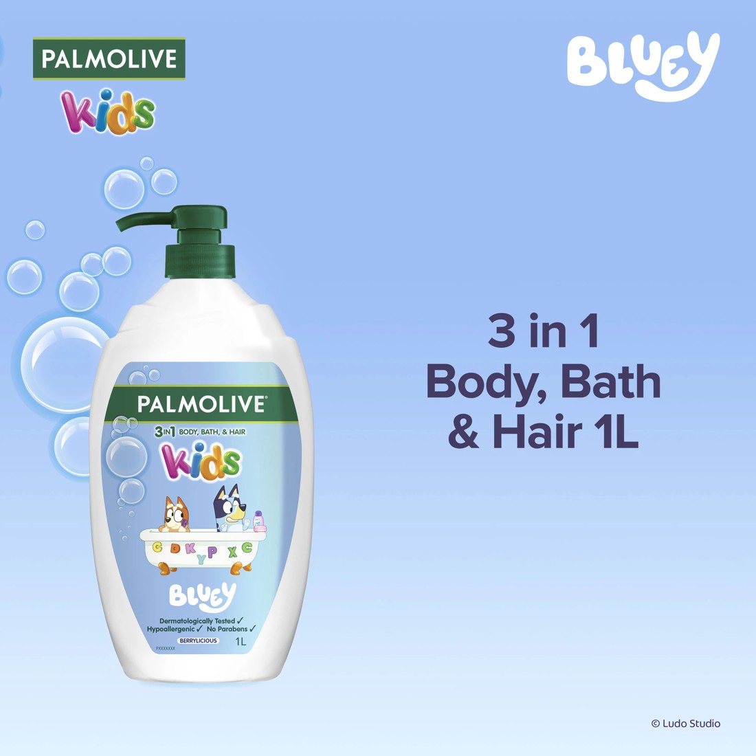 7 Palmolive Kids Bluey 3-in-1 Body, Bath and Hair Wash 1L - Berrylicious, 7 of 8