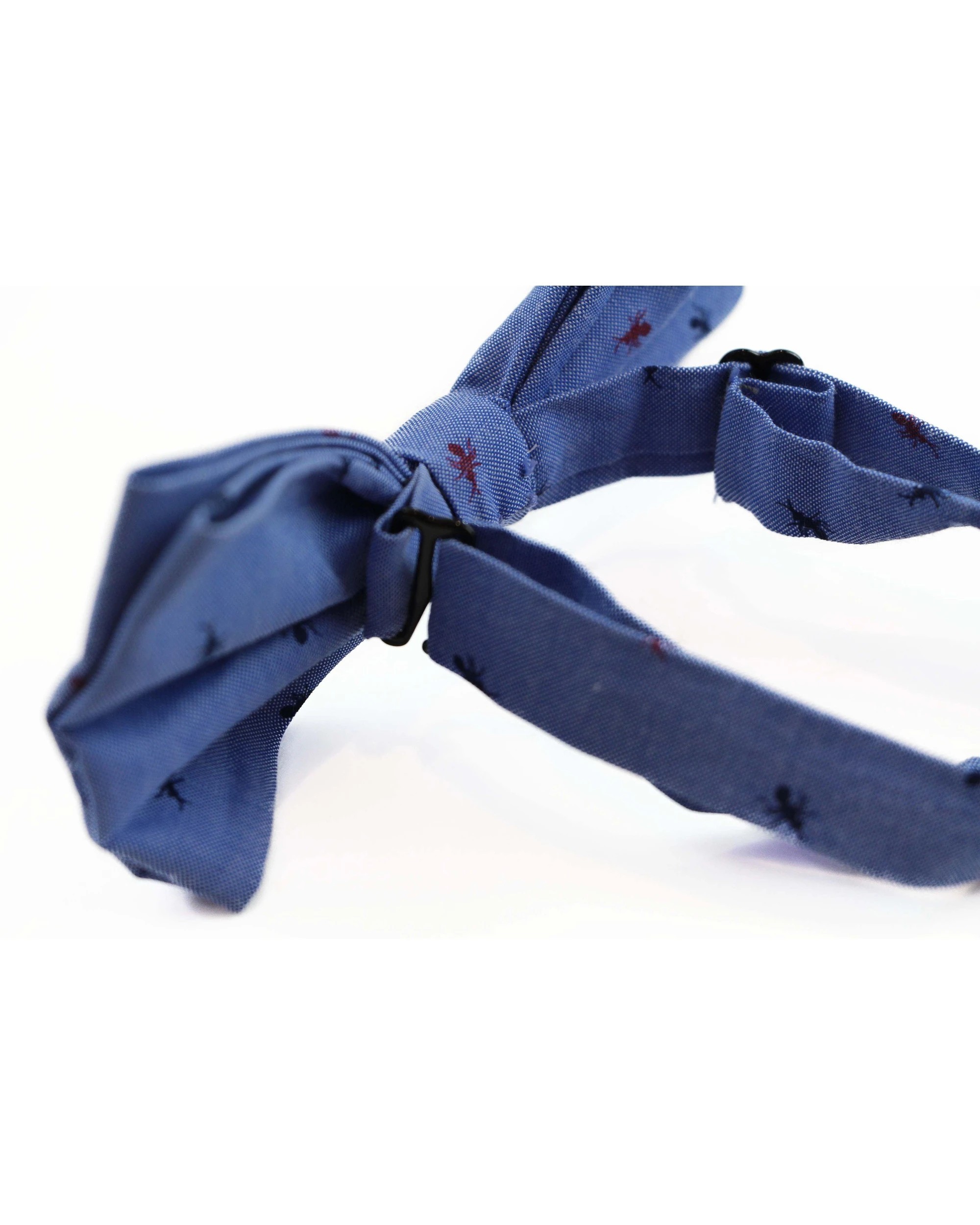 Zasel Mens Blue Denim Preppy Insects Patterned Cotton Bow Tie - Kmart
