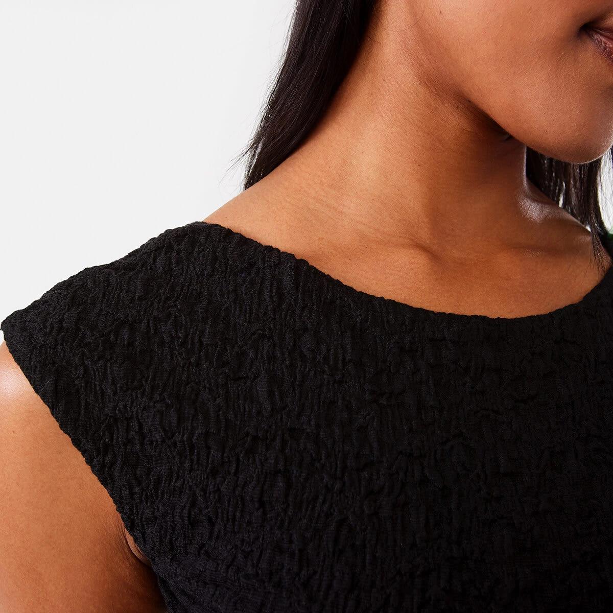 7 Sleeveless Textured Open Back Top Black, 7 of 8