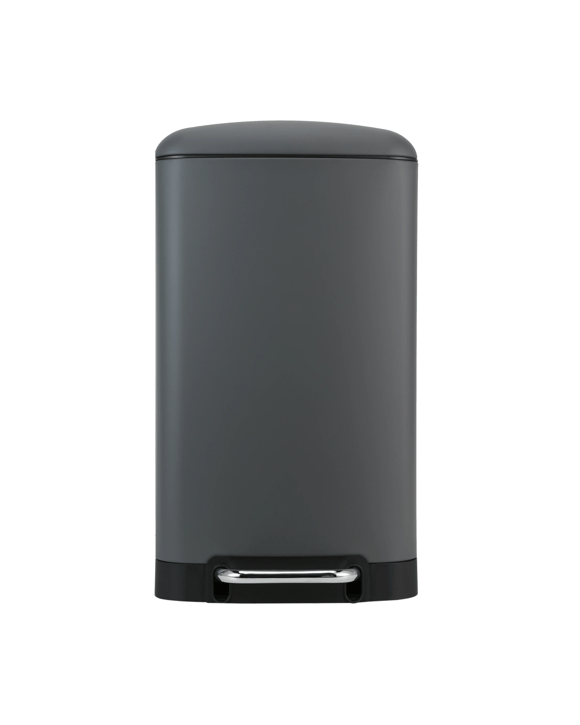 30L Matte Grey Rectangular Pedal Bin