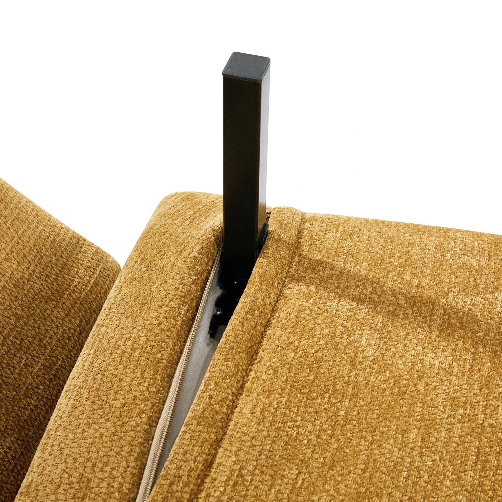 9 Oikiture 1 Seater Sofa Bed Folding Lounge Recliner Chenille - Yellow, 9 of 9