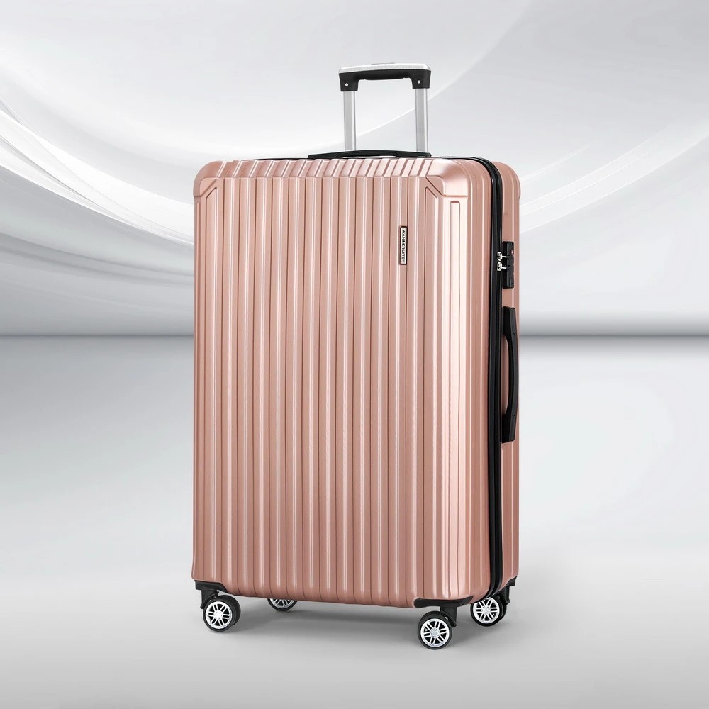 6 Wanderlite 28" Luggage Travel Suitcase Set TSA Carry On Hard Case Rose - Orange, 6 of 6