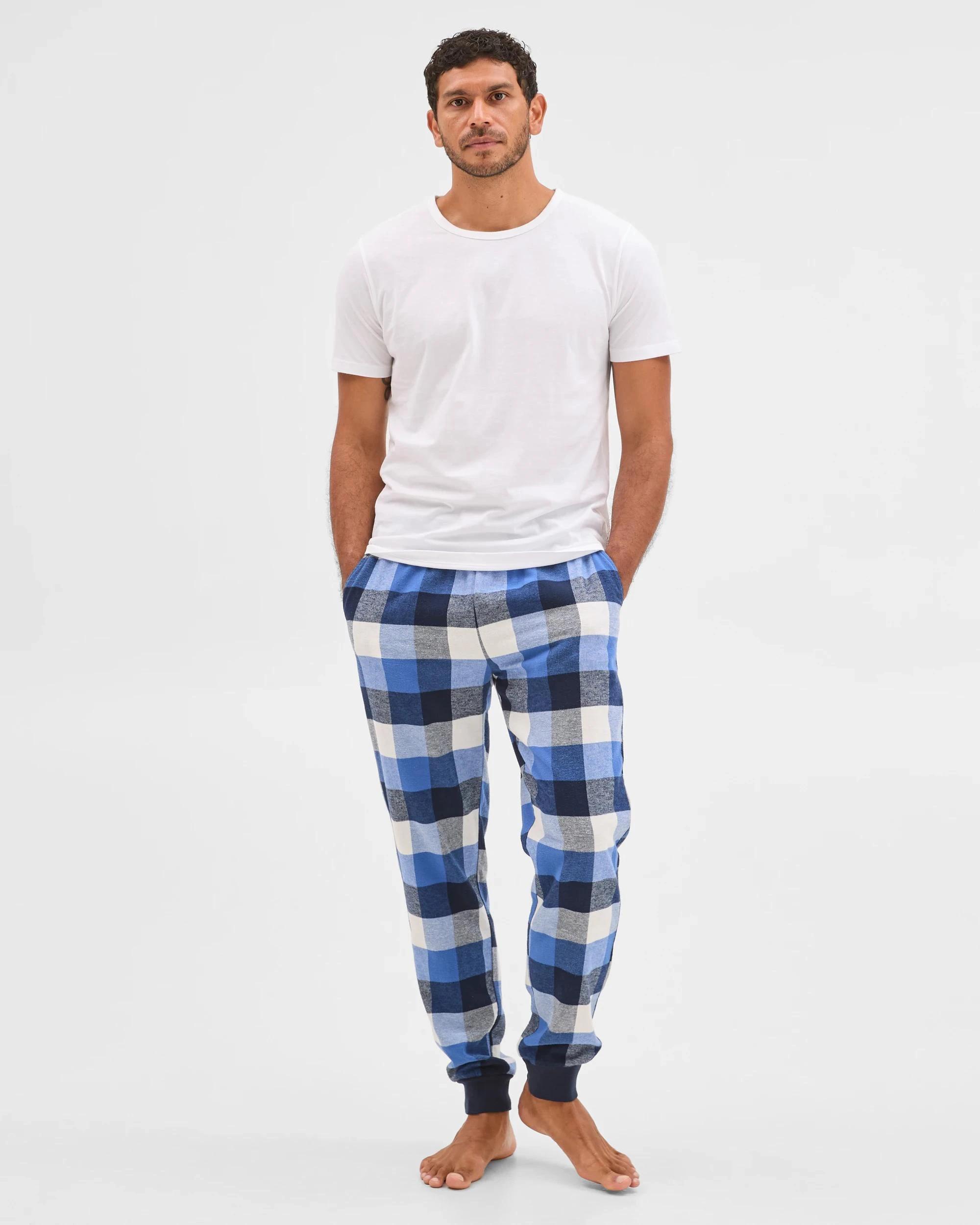 1 Target Man  Flannelette Jogger Sleep Pyjama Pants BLUE BUFFALO, 1 of 5