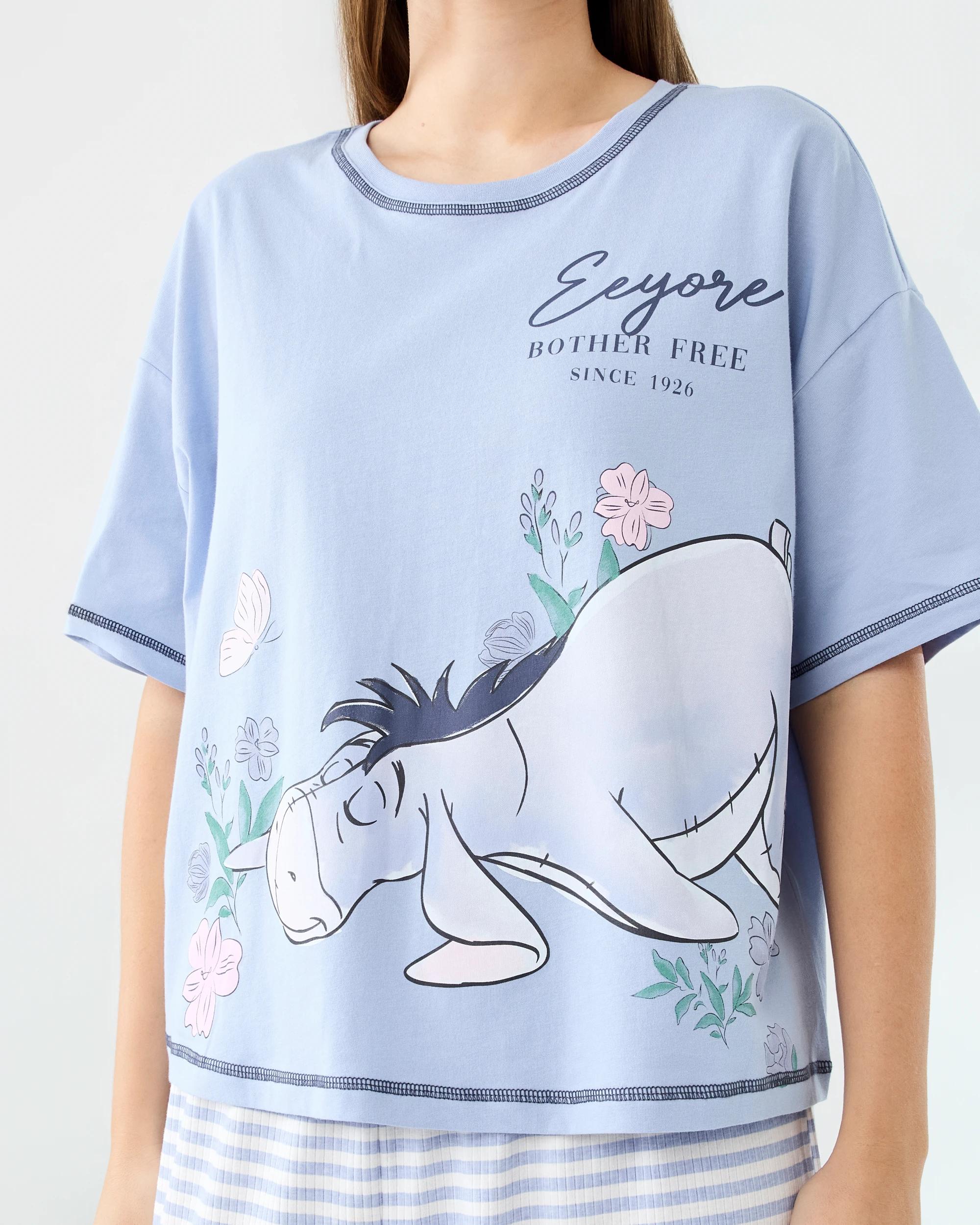 6 Eeyore License Knit T-shirt and Rib Pants Pyjama Set Eeyore Stp, 6 of 7