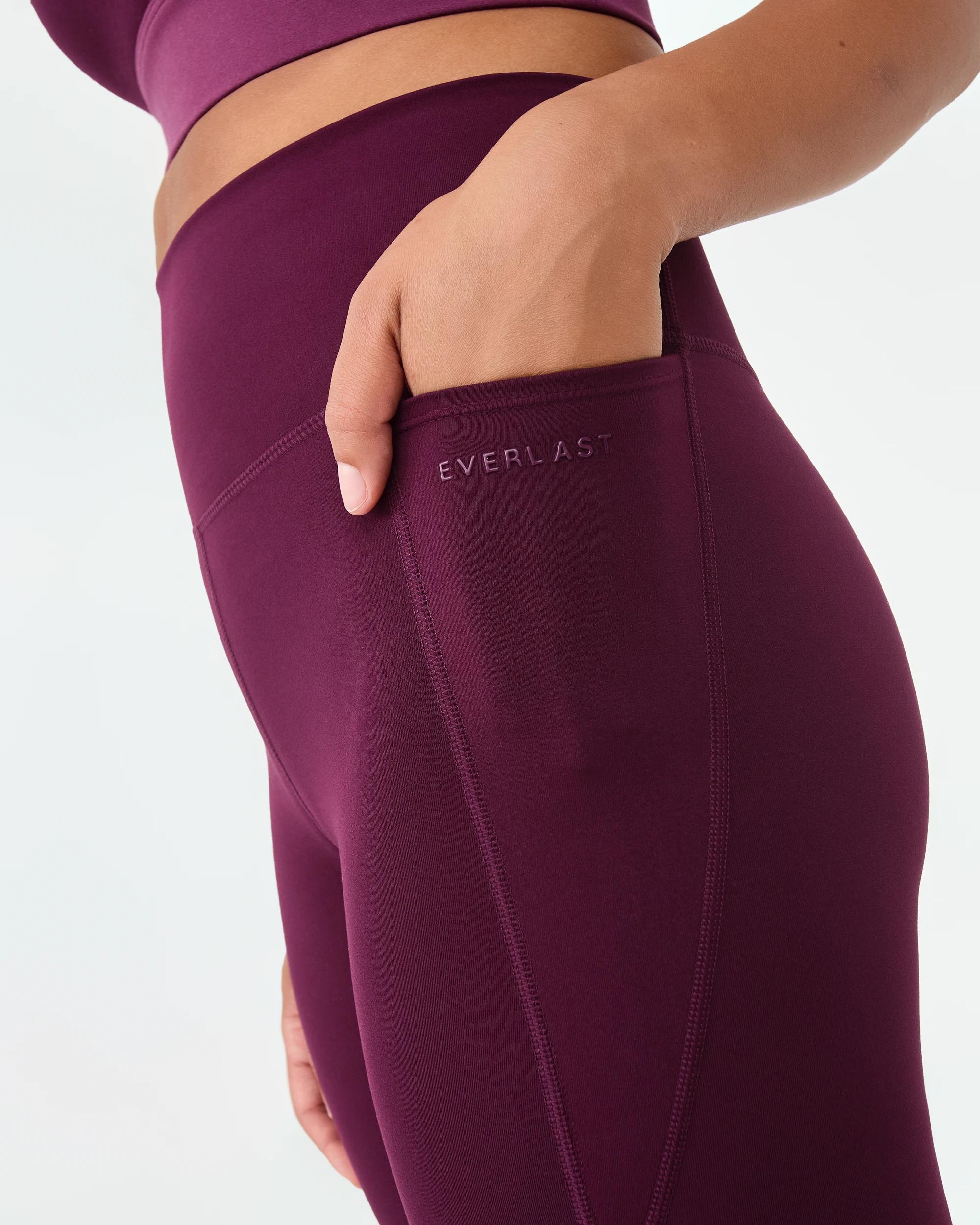 7 Everlast Womens Power Leggings Deep Plum, 7 of 8