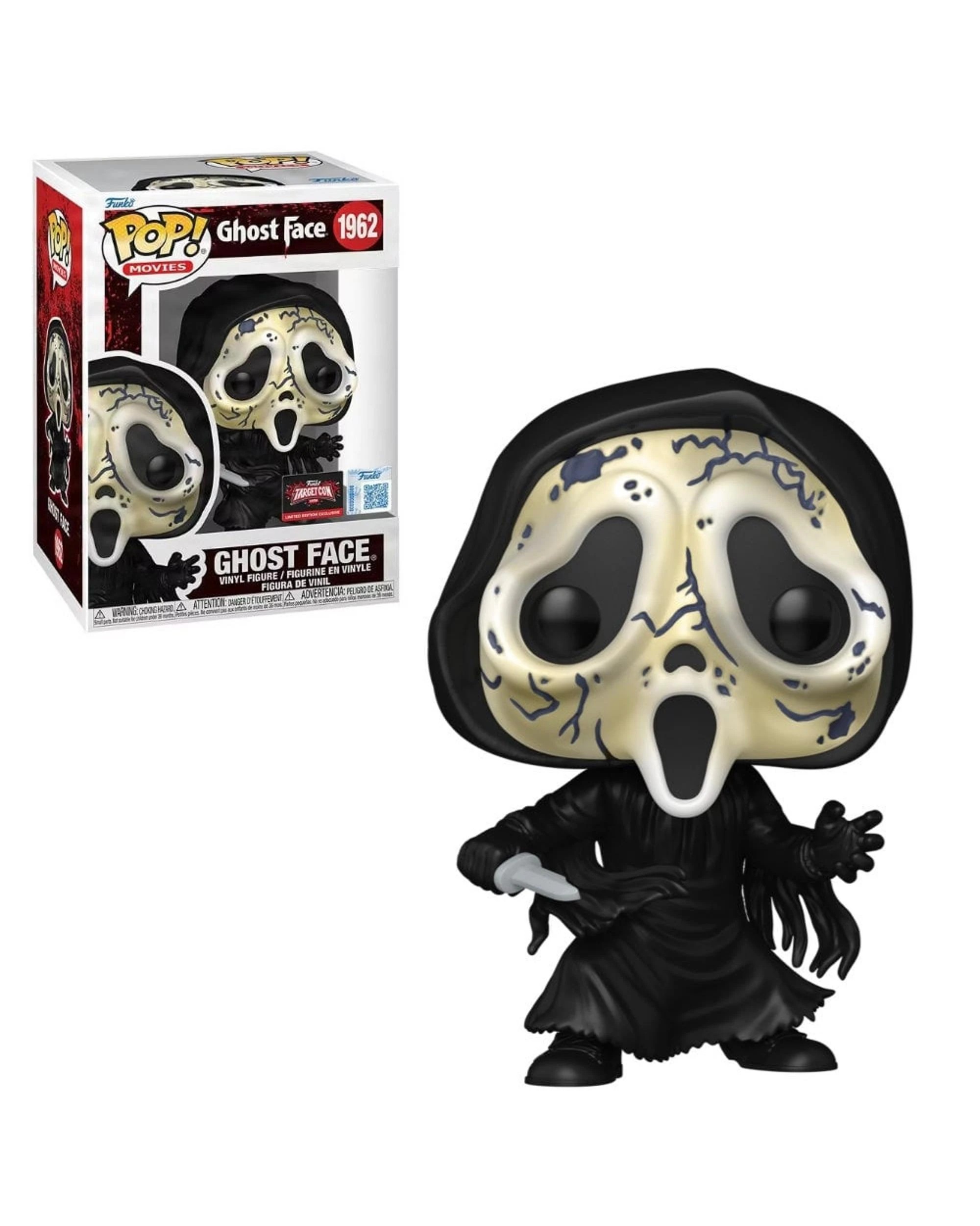 1 Scream Ghostface Distressed Mask US Exclusive Funko POP! Vinyl, 1 of 3