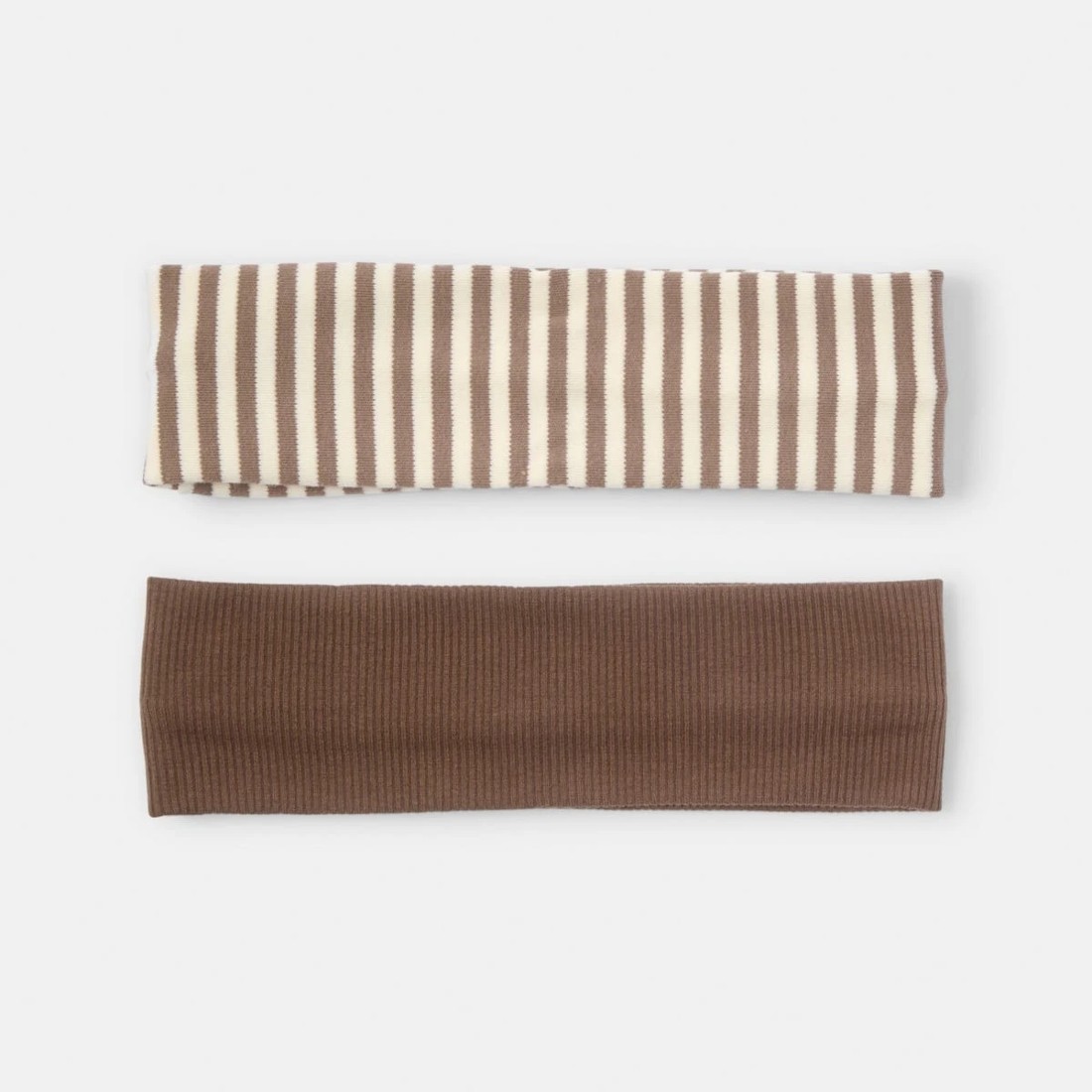 1 2 Pack Stretch Rib Headband - Brown, 1 of 4