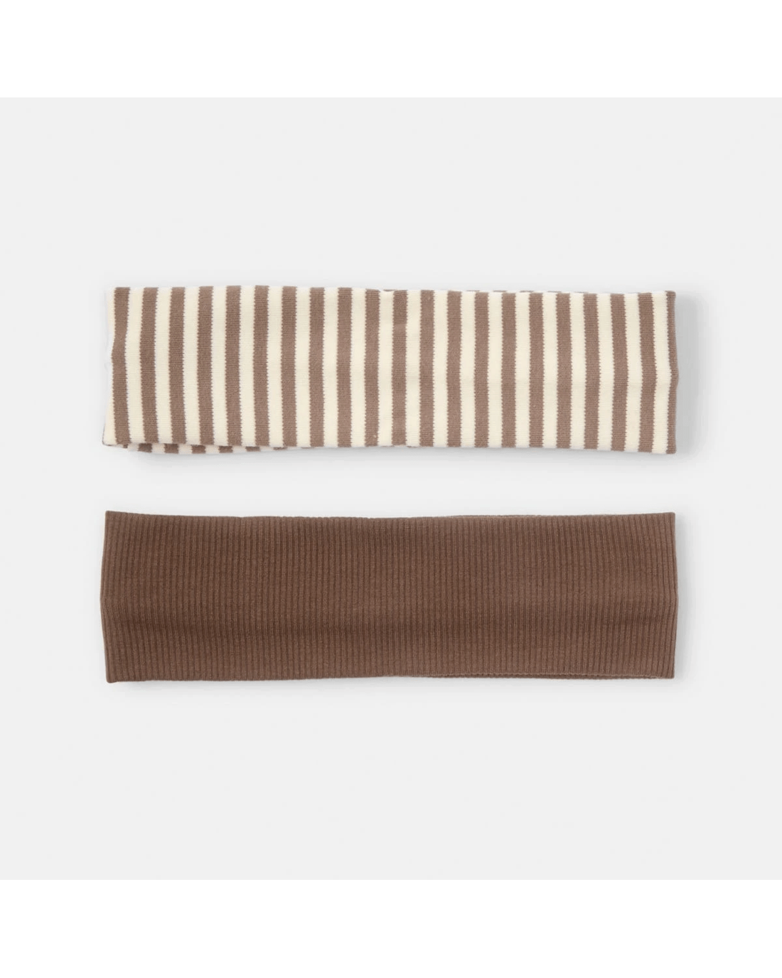 1 2 Pack Stretch Rib Headband - Brown, 1 of 4