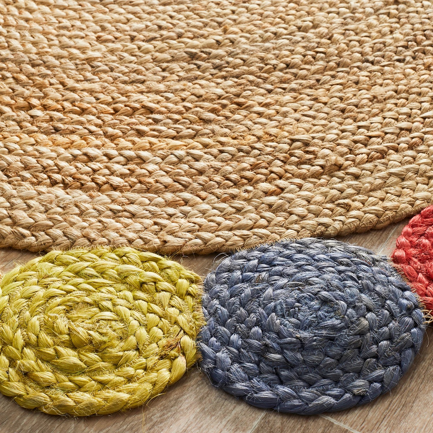 3 Common Ground Rugs Solace Tutti 200x200cm - Medium Round Handwoven Jute Rug - Natural, 3 of 6