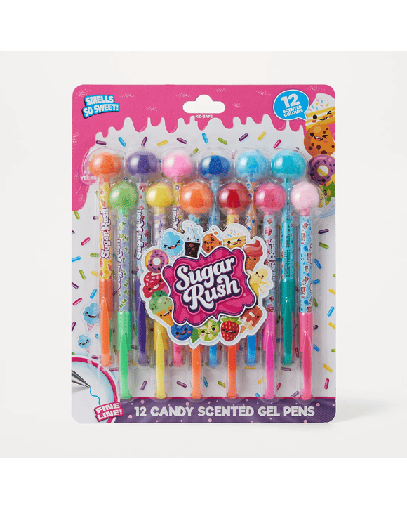 12 Pack Sugar Rush Candy Scented Gel Pens