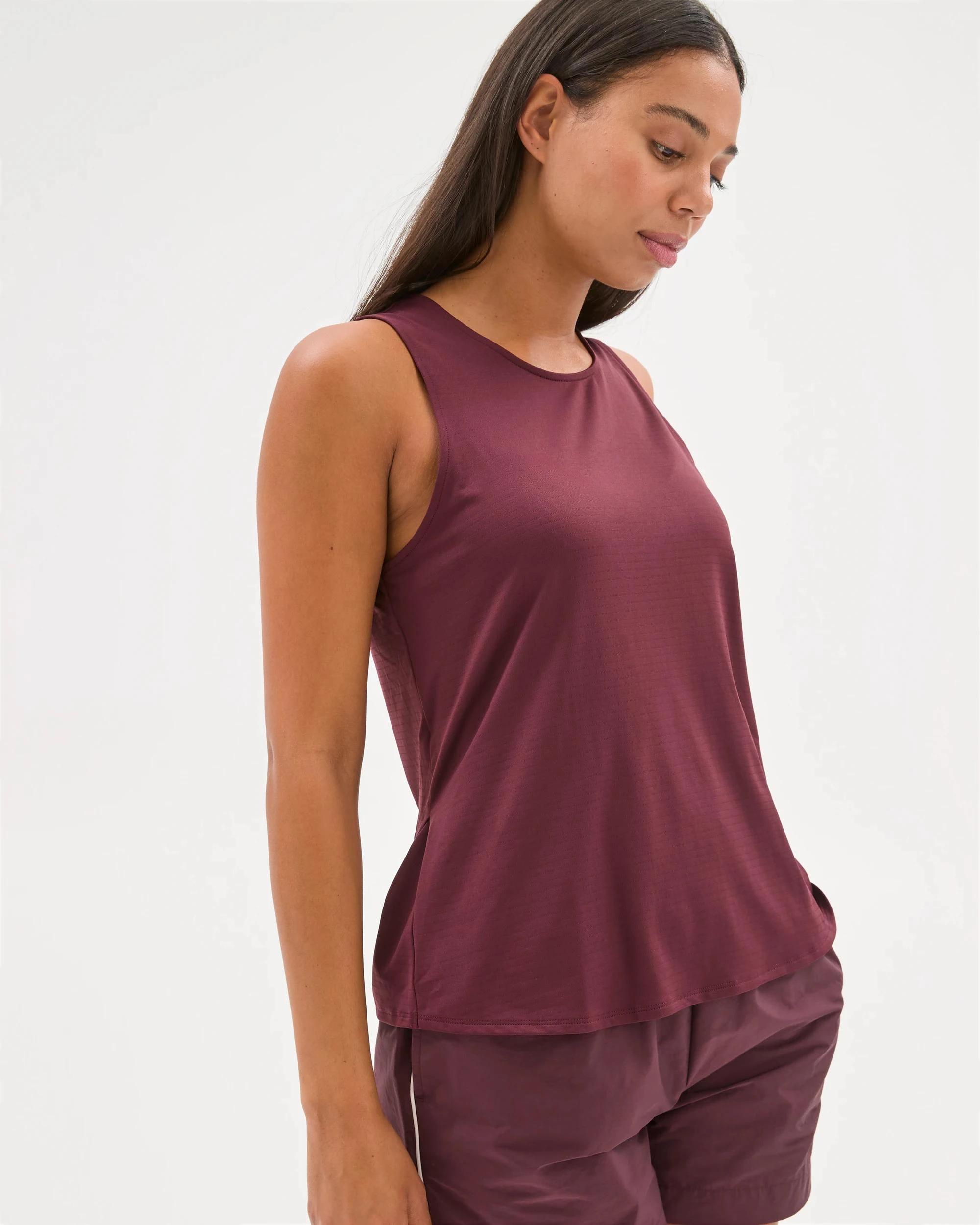 6 Target Active Wrap Back Running Tank Top WINE, 6 of 7