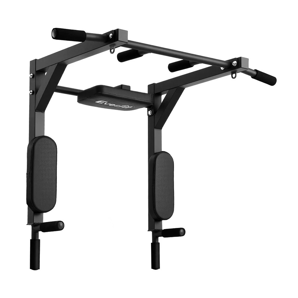 1 Everfit Pull Up Bar Dip Station Multi Gym 150kg - Black, 1 of 6