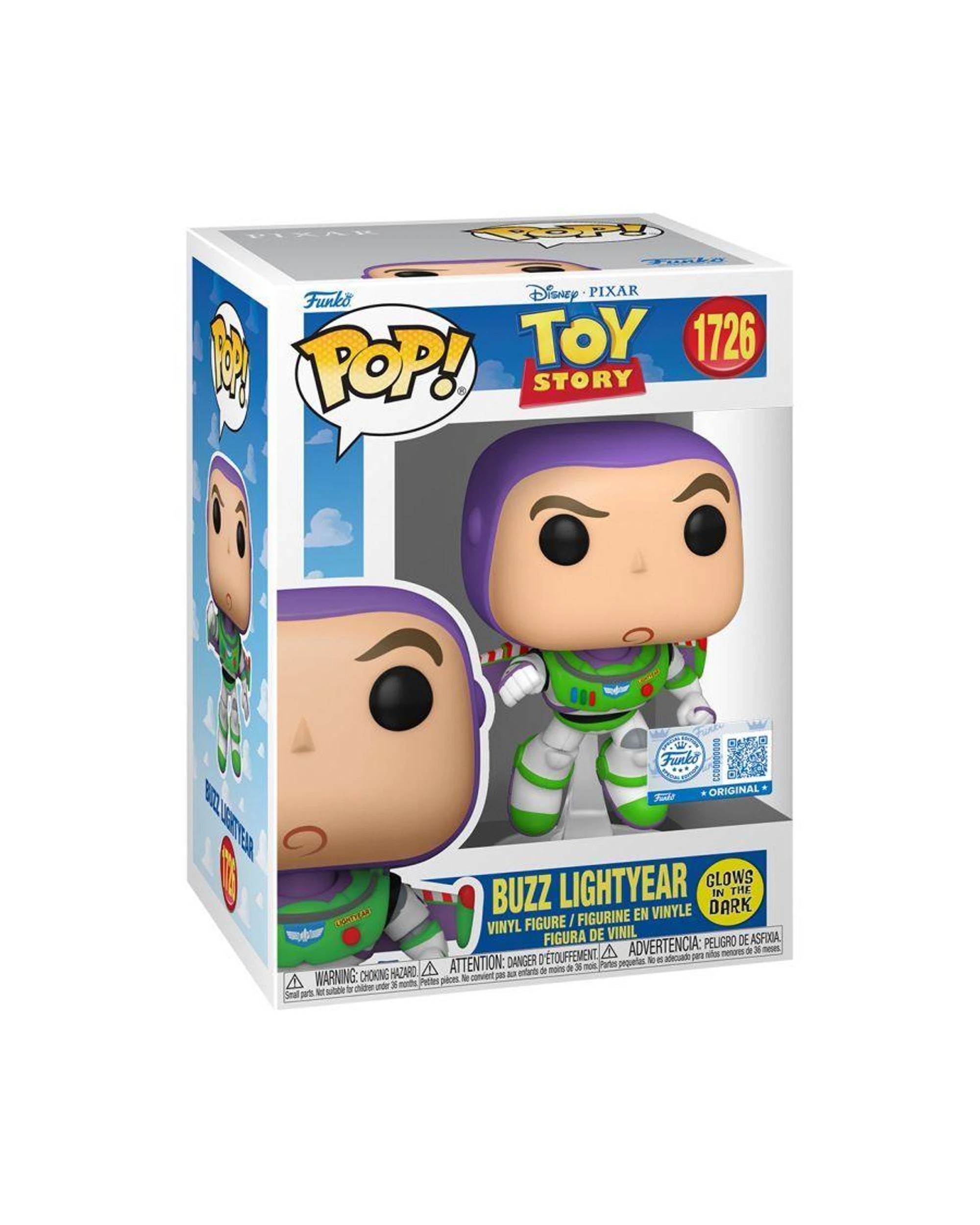 4 Disney Pixar Toy Story Buzz Lightyear - Flying -  Glow Funko POP! Vinyl, 4 of 4