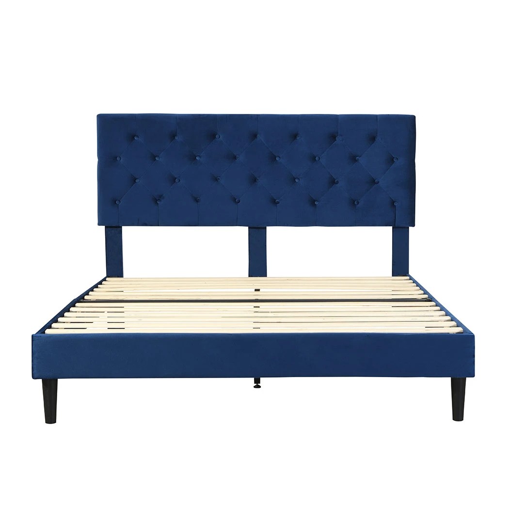 2 Levede Double Size Bed Frame in Blue Colour, 2 of 8
