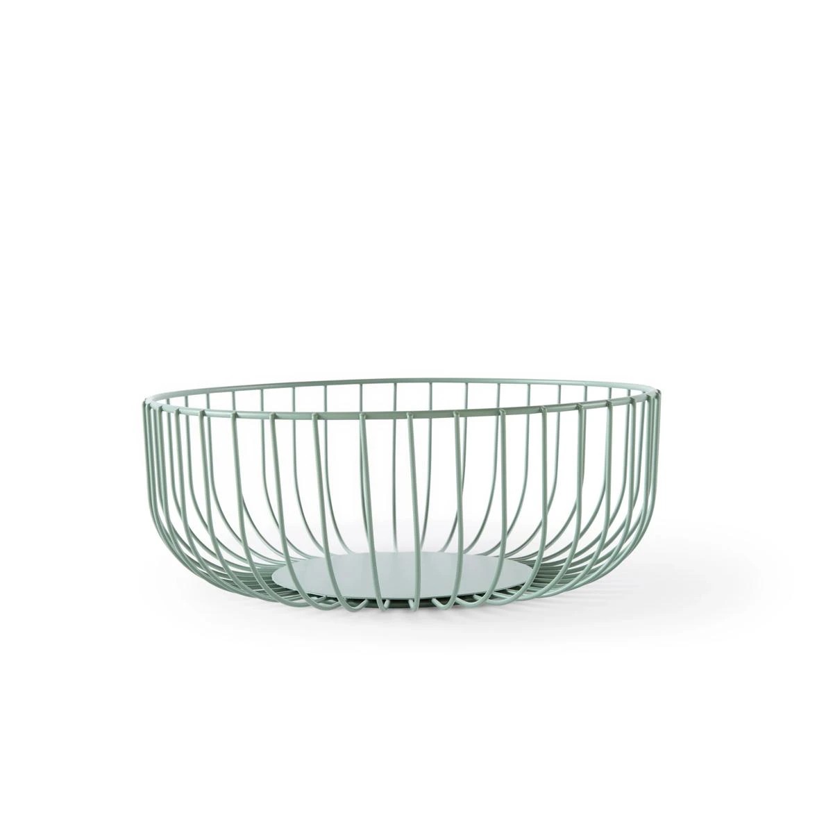 4 3 Piece Metal and Wood Fruit Bowl - Green, 4 of 9