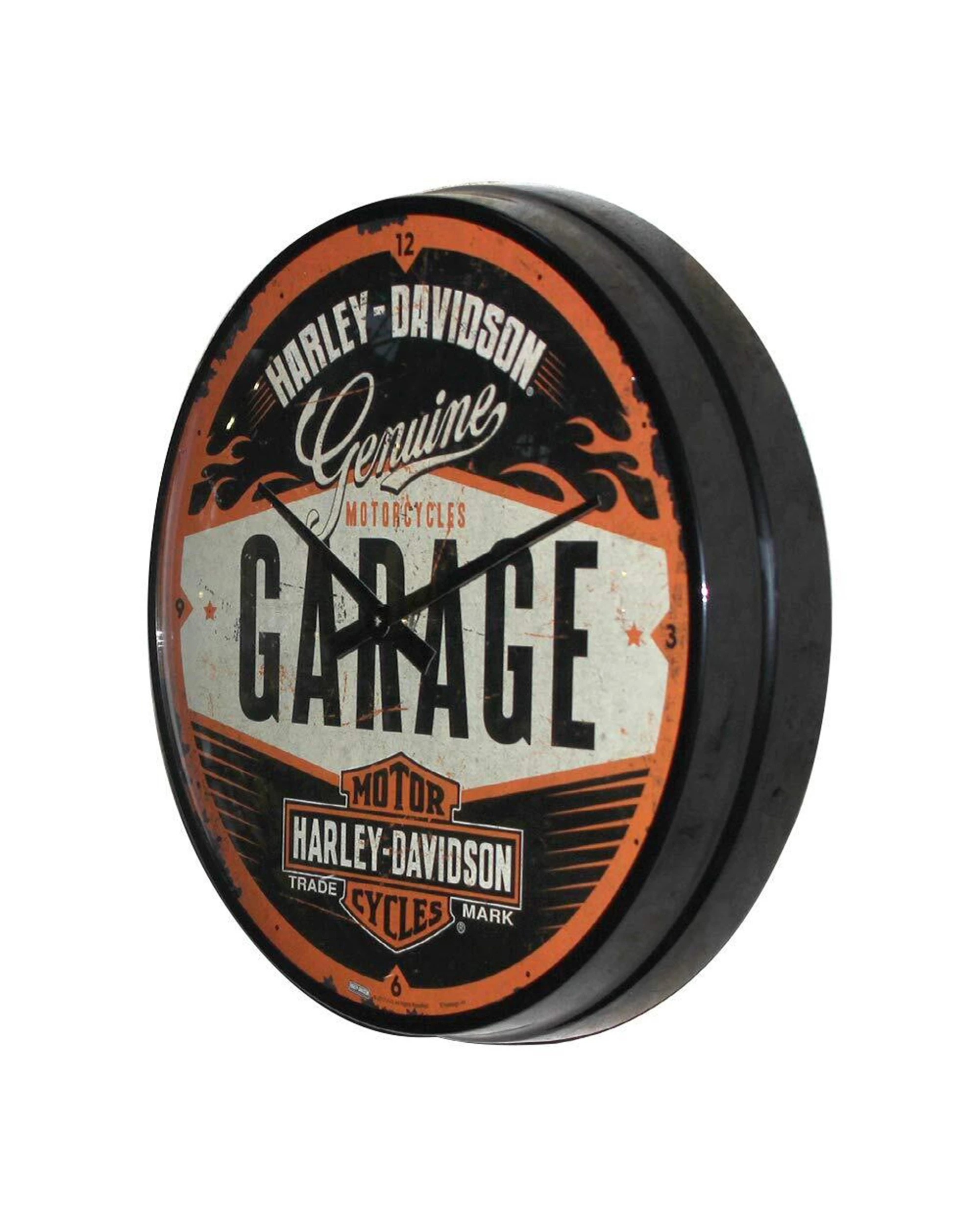 2 Nostalgic-Art Wall Clock Retro 30cm - Harley-Davidson Garage - Multi, 2 of 3