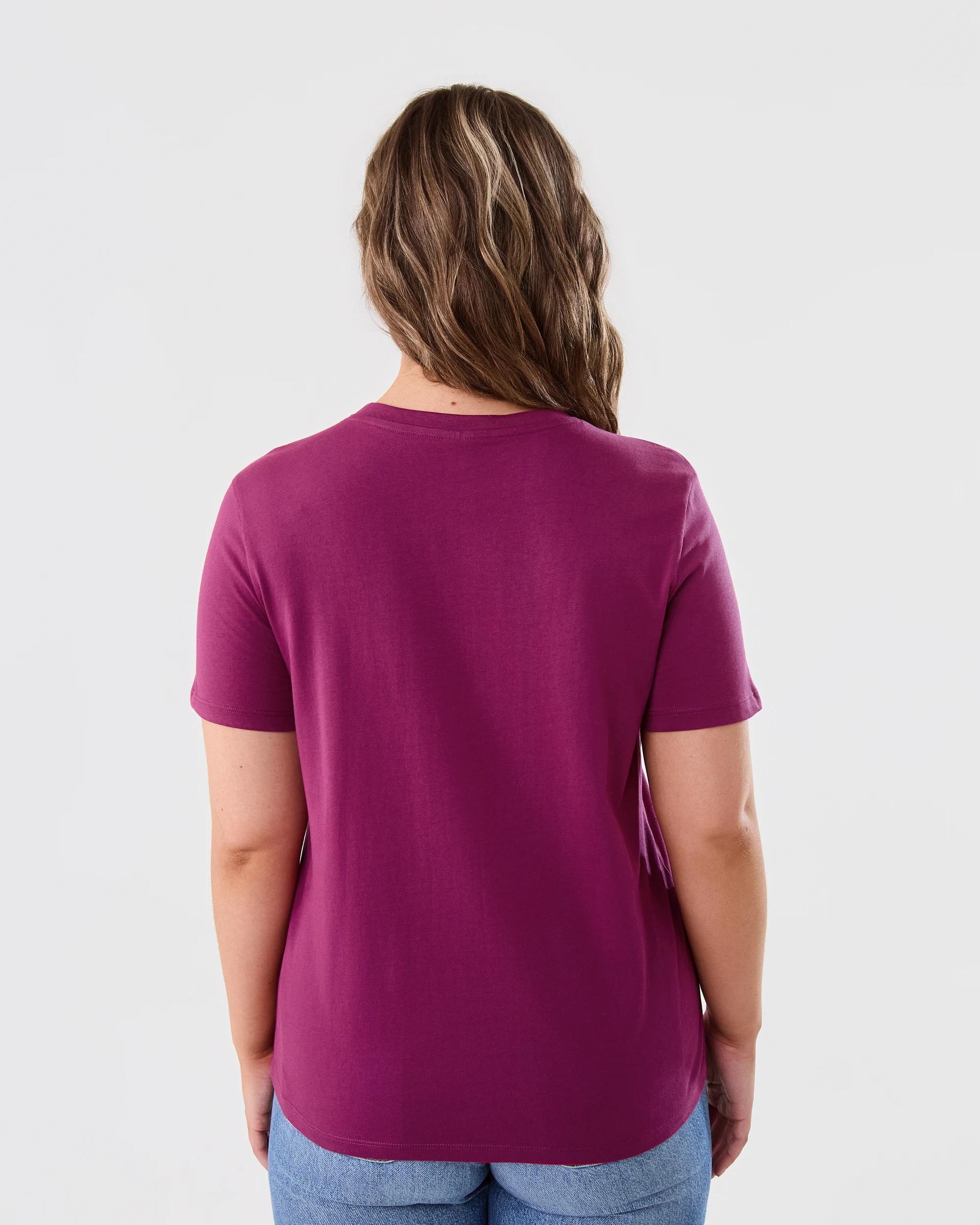 3 Short Sleeve Australian Cotton T-shirt Fuscia, 3 of 5