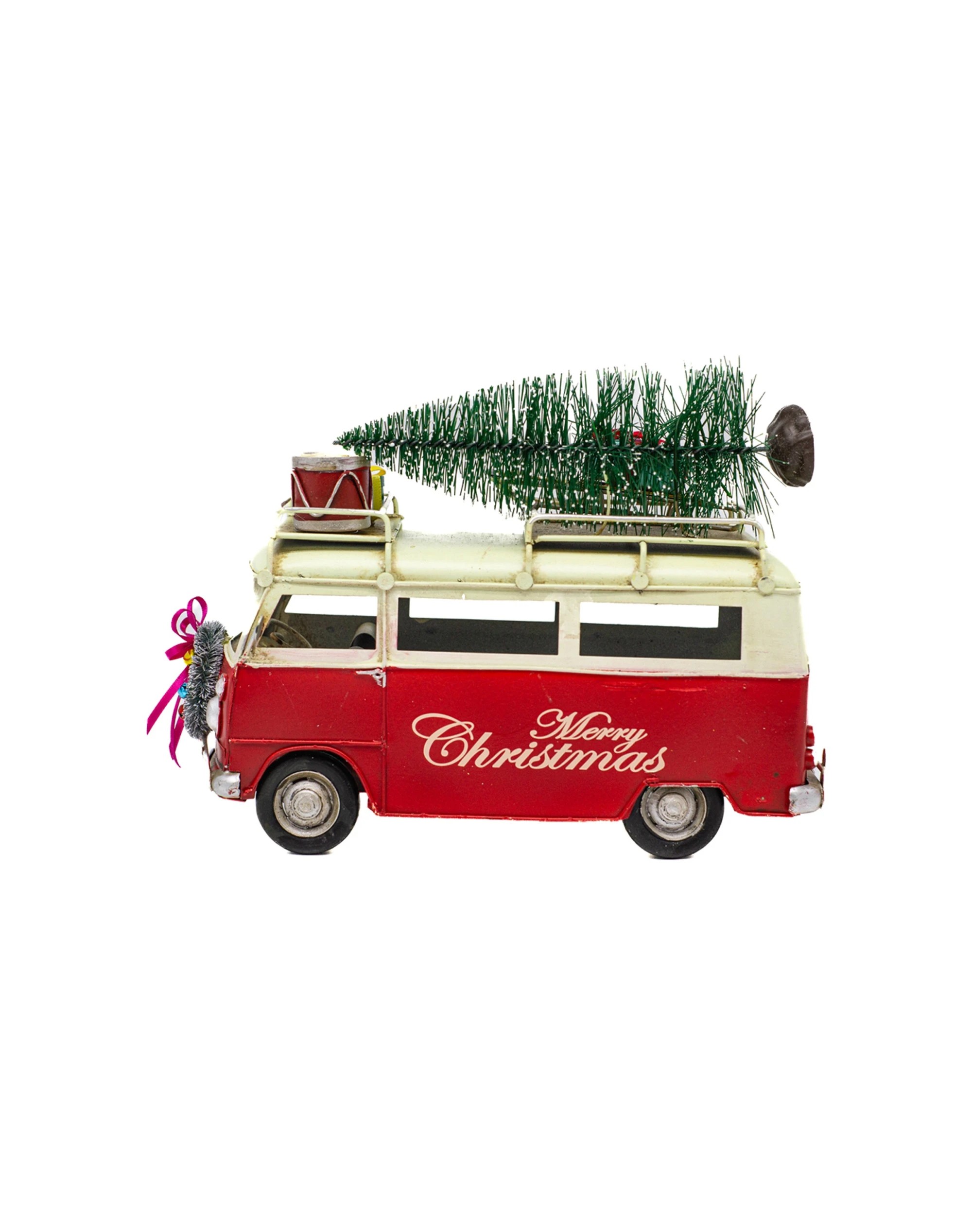 3 Boyle Metal Collectable Christmas Van With Tree Ornament - Multi, 3 of 7