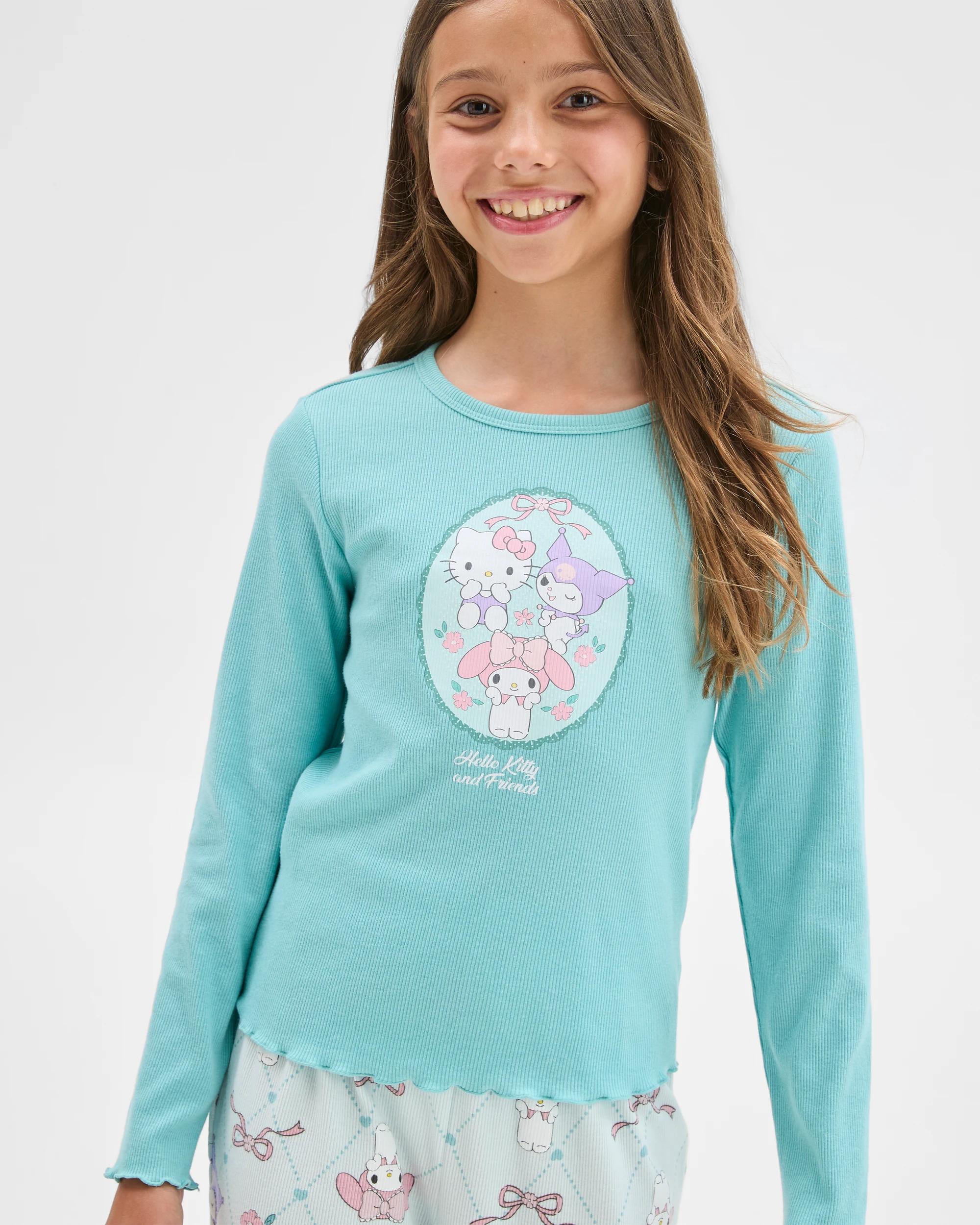 3 Hello Kitty Australian Cotton Older Girls Knit Pyjama Set HELLO KITTY, 3 of 7