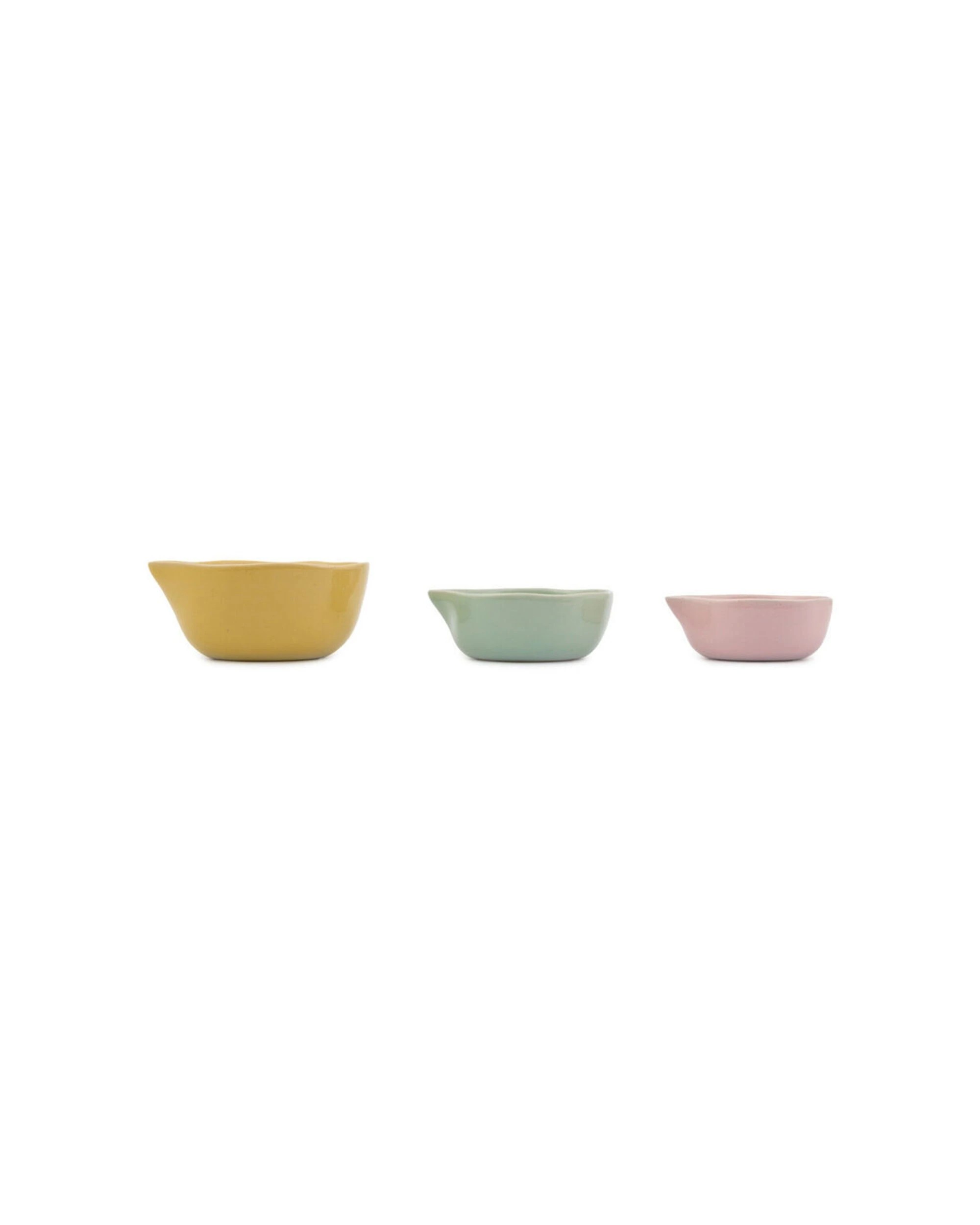 3 Jamie Oliver 2x 3pc Big Love Pinch-Me Pots Measuring Cup Set Stoneware Kitchen Utensils Gadgets - Multi, 3 of 6