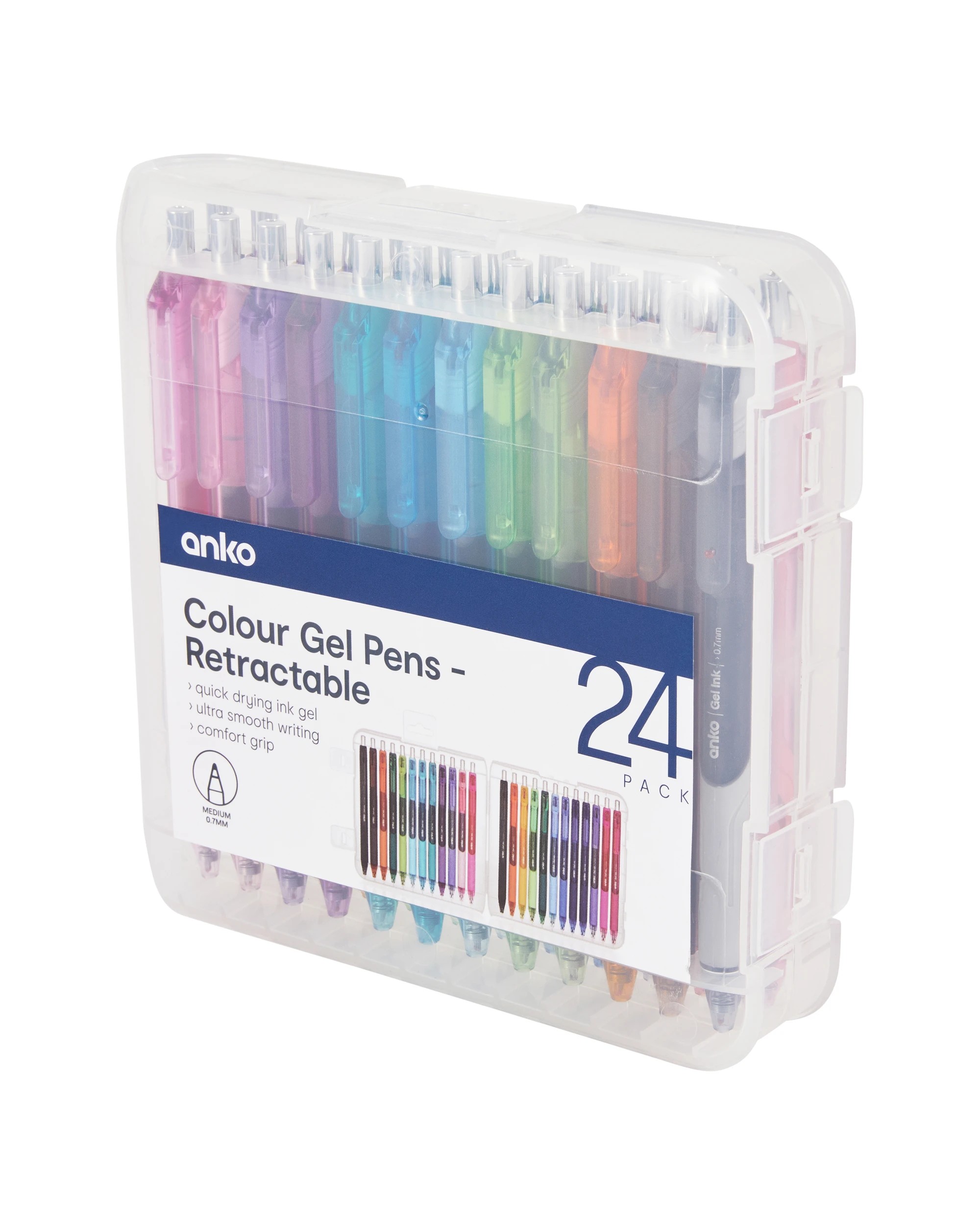2 24 Pack Colour Gel Pens - Retractable, 2 of 5