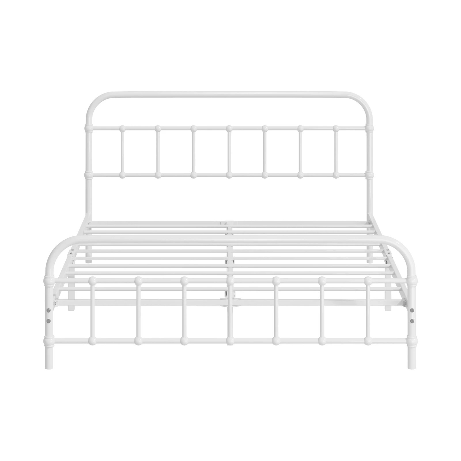 6 Oikiture Bed Frame Metal Bed Base Double Size Bed Platform
 - White, 6 of 9