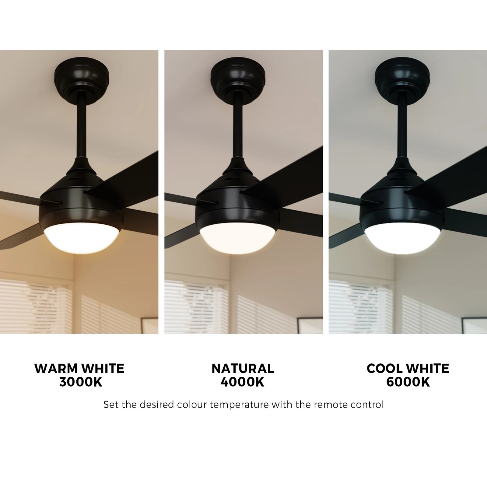 7 Vevare 52" Ceiling Fan AC Motor with LED Light & Remote Control, 7 of 10