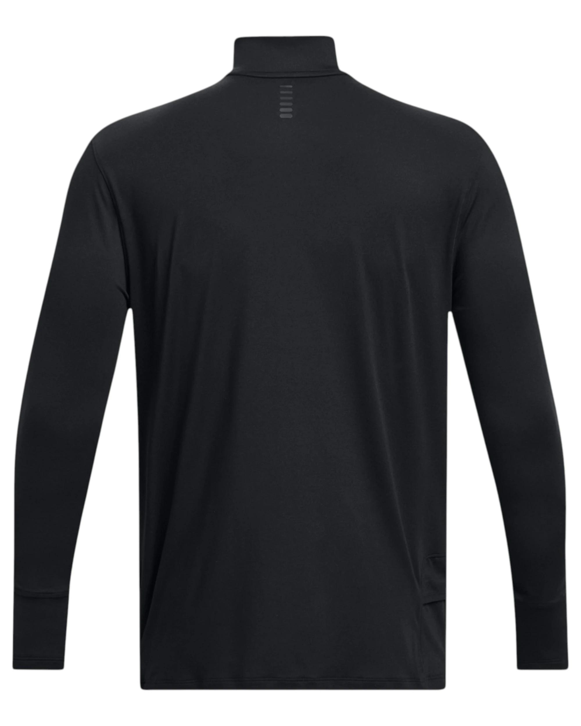 9 Under Armour Mens Launch Pro Quarter Zip Black Shirt BLACK, 9 of 9