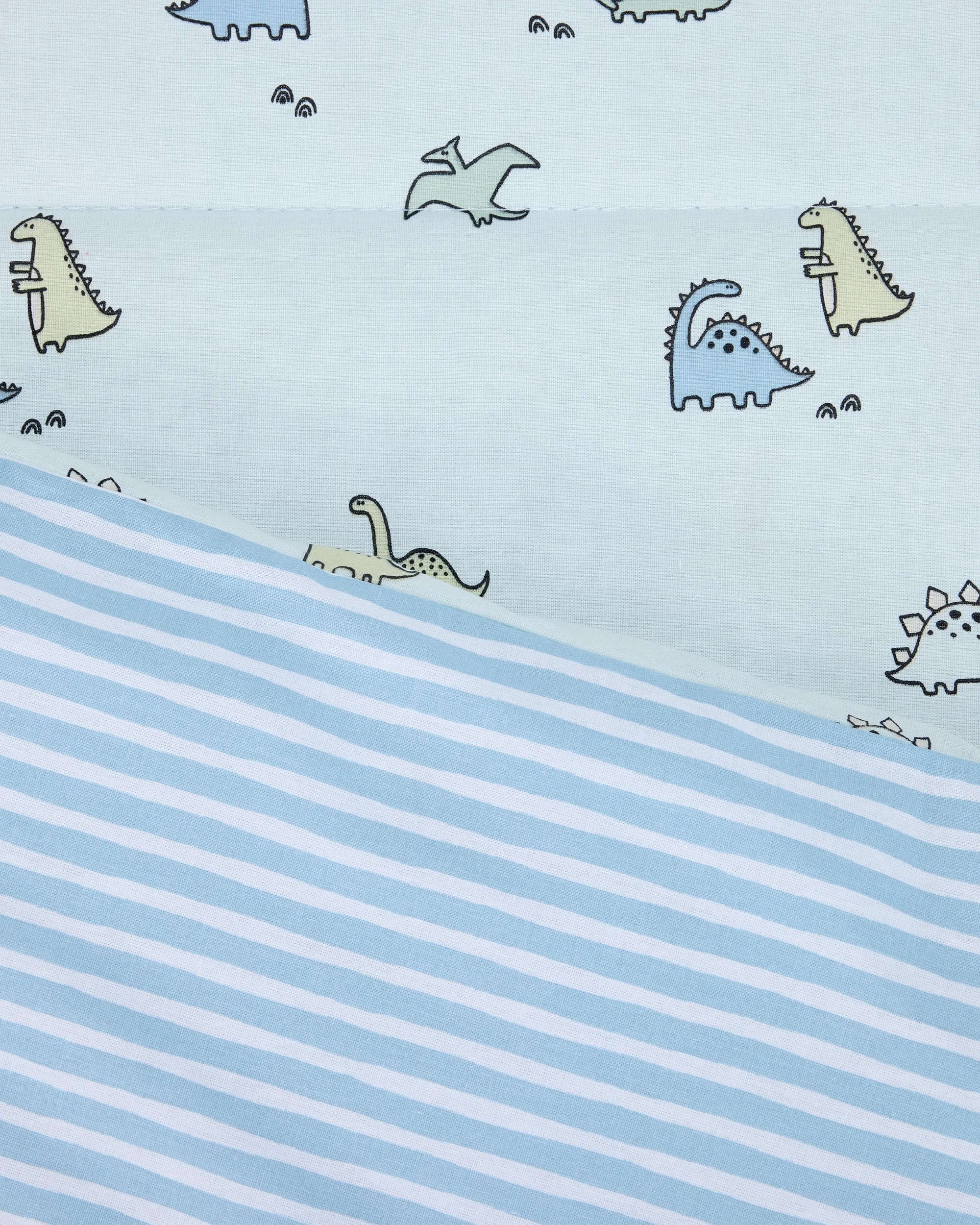 5 Reversible Cotton Cover Cot Comforter Set - Dino, 5 of 6